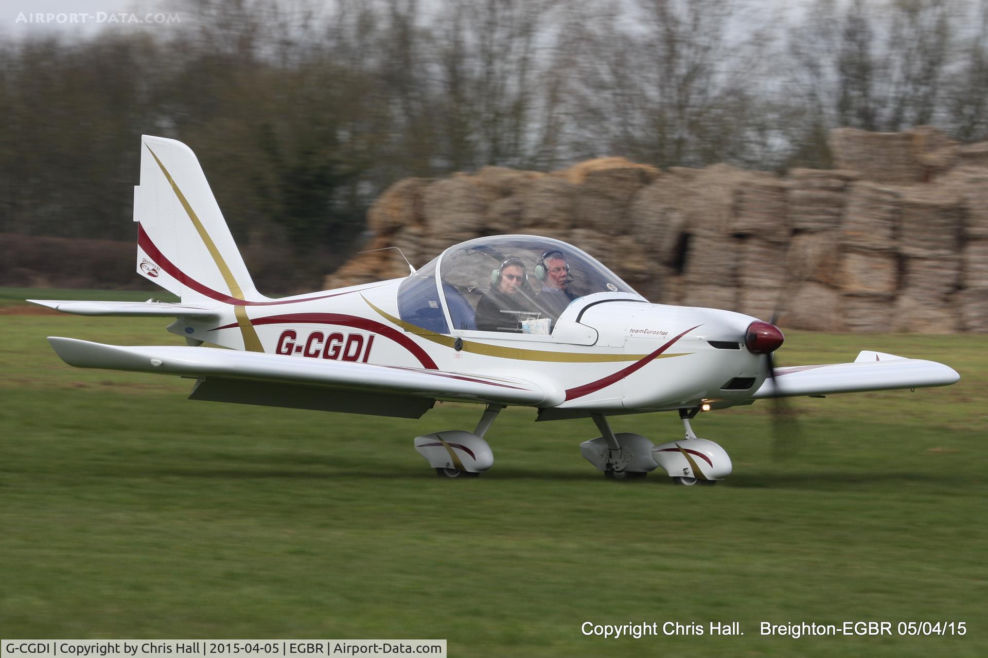 G-CGDI, 2009 Aerotechnik EV-97A Eurostar C/N PFA 315A-14606, at the Easter Homebuilt Aircraft Fly-in
