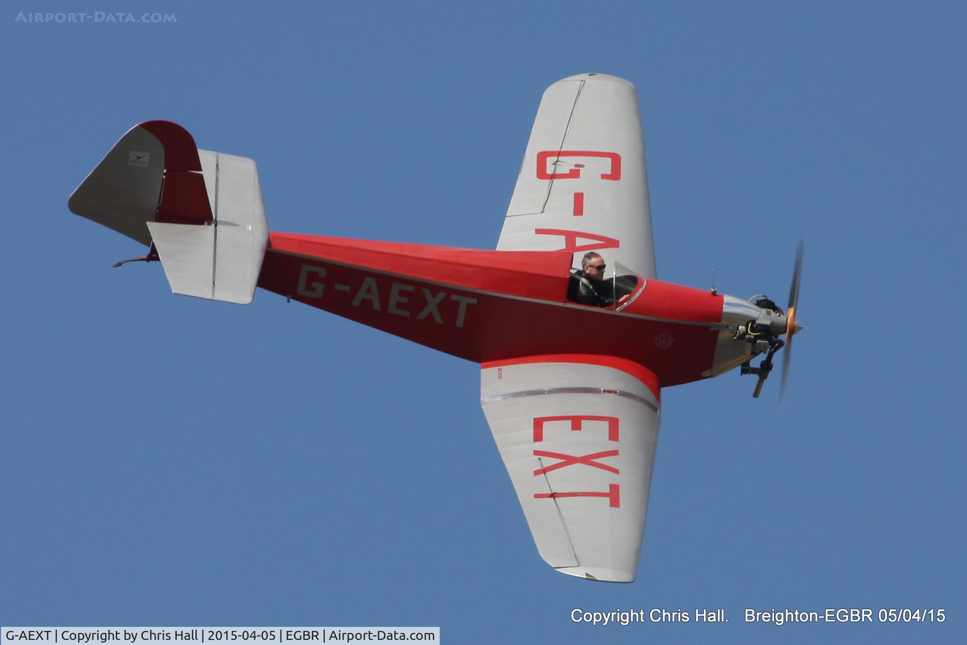 G-AEXT, 1937 Dart Kitten II C/N 123, at the Easter Homebuilt Aircraft Fly-in
