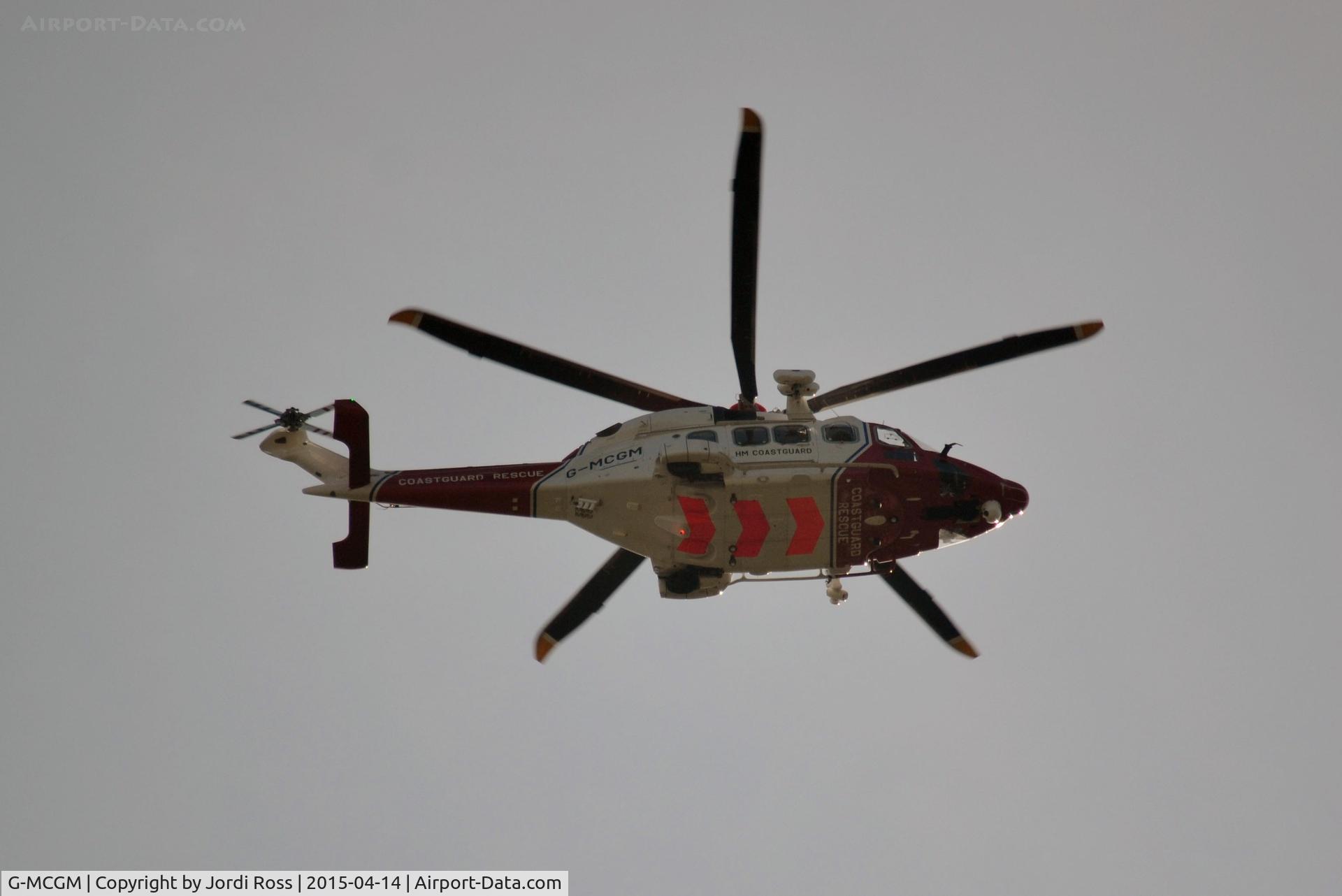 G-MCGM, 2014 AgustaWestland AW189 C/N 89001, Bristow SAR AW189 out of a training flight. Overflying Canterbury at 1,000ft on her way back to Norwich from Lydd