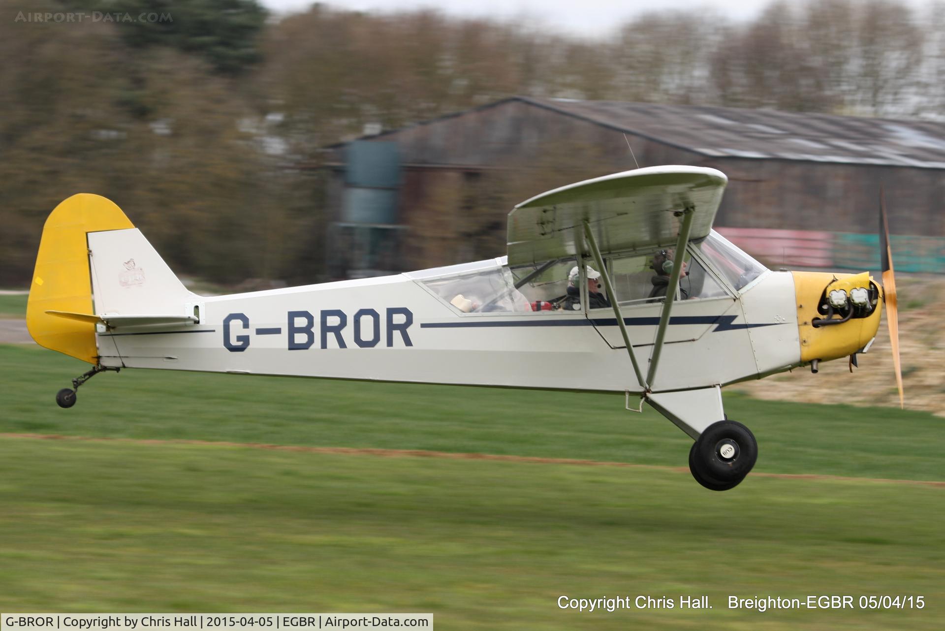 G-BROR, 1943 Piper L-4H Grasshopper (J3C-65D) C/N 10885, at the Easter Homebuilt Aircraft Fly-in