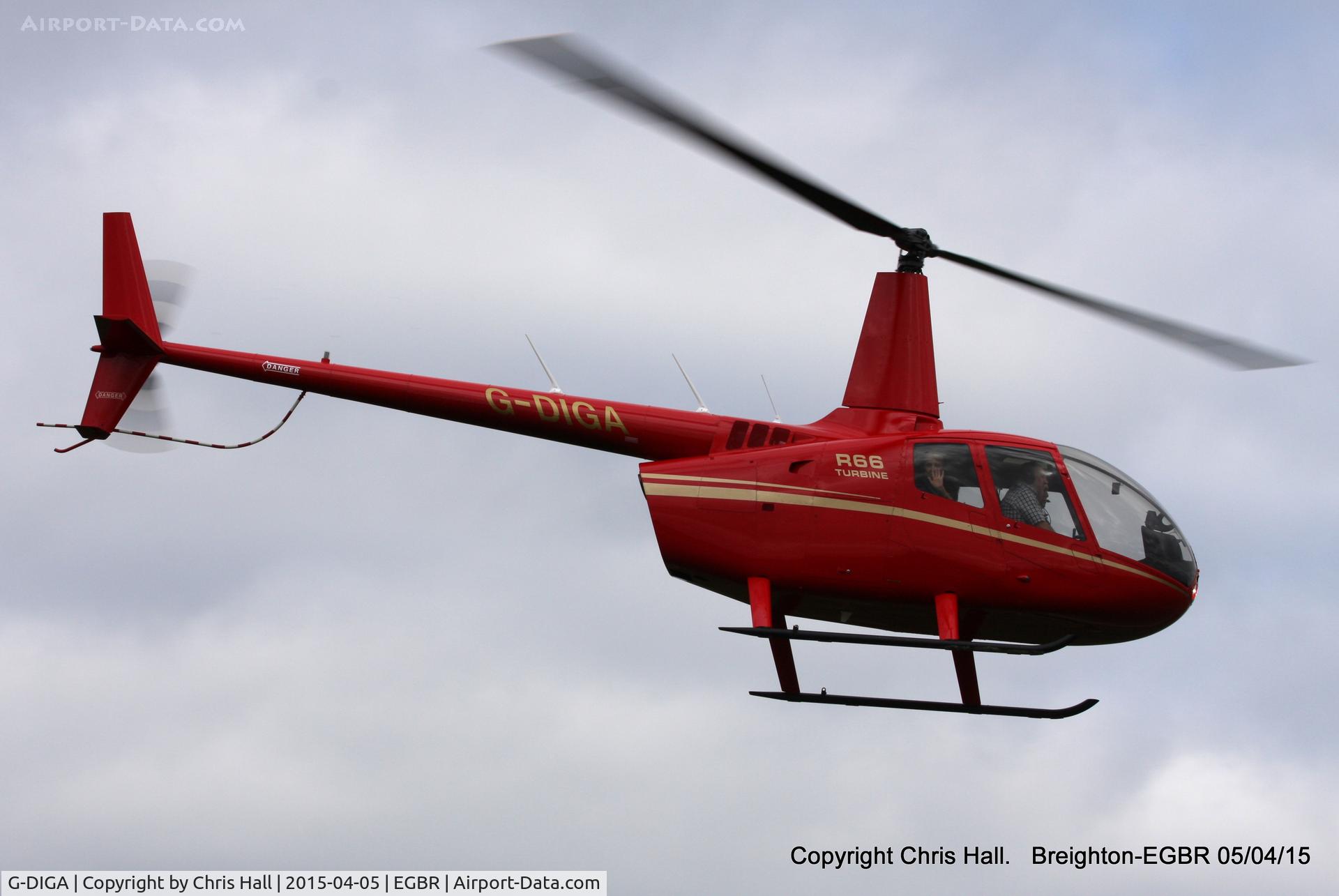 G-DIGA, 2011 Robinson R66 Turbine C/N 0031, at the Easter Homebuilt Aircraft Fly-in