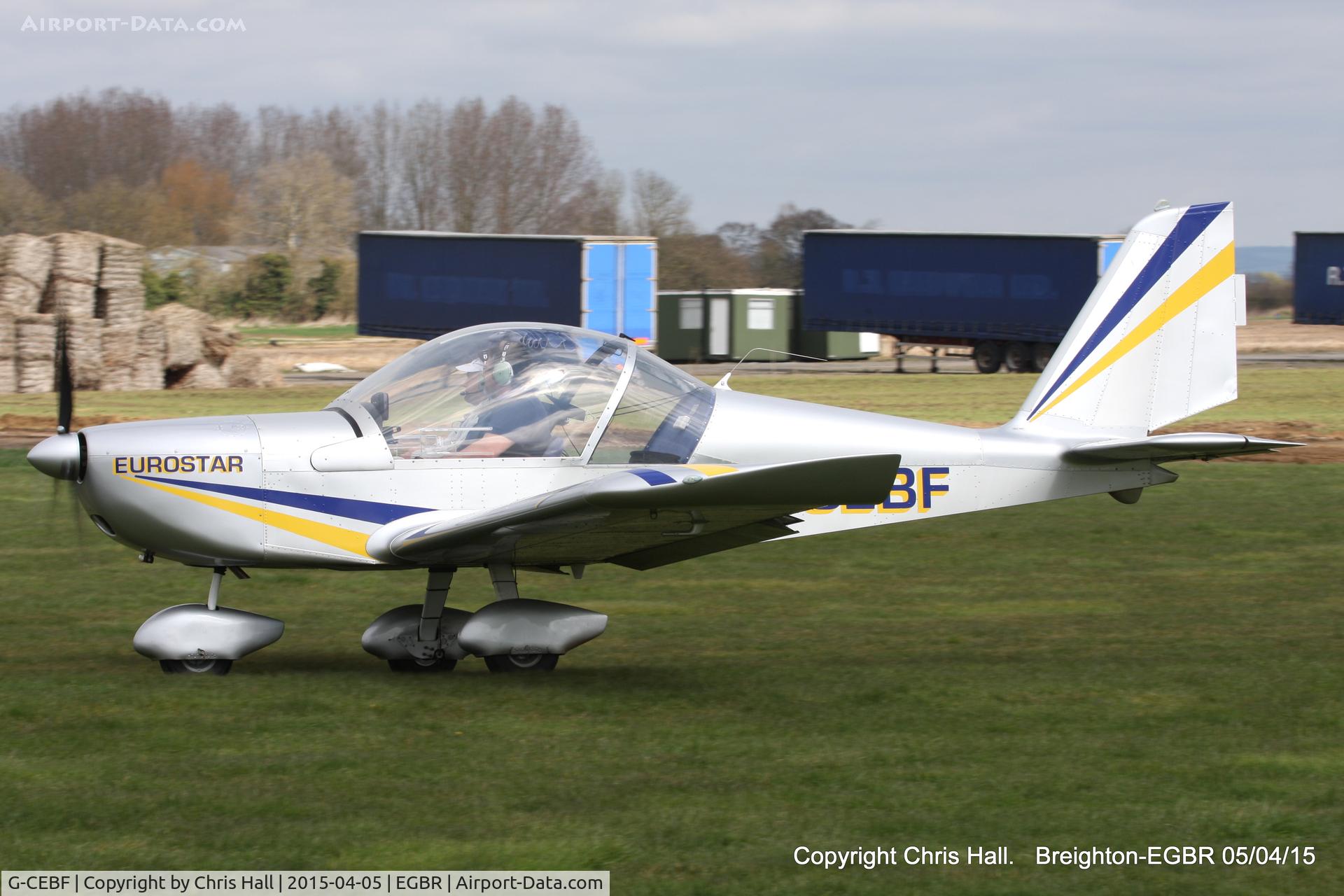 G-CEBF, 2006 Aerotechnik EV-97A Eurostar C/N PFA 315A-14525, at the Easter Homebuilt Aircraft Fly-in