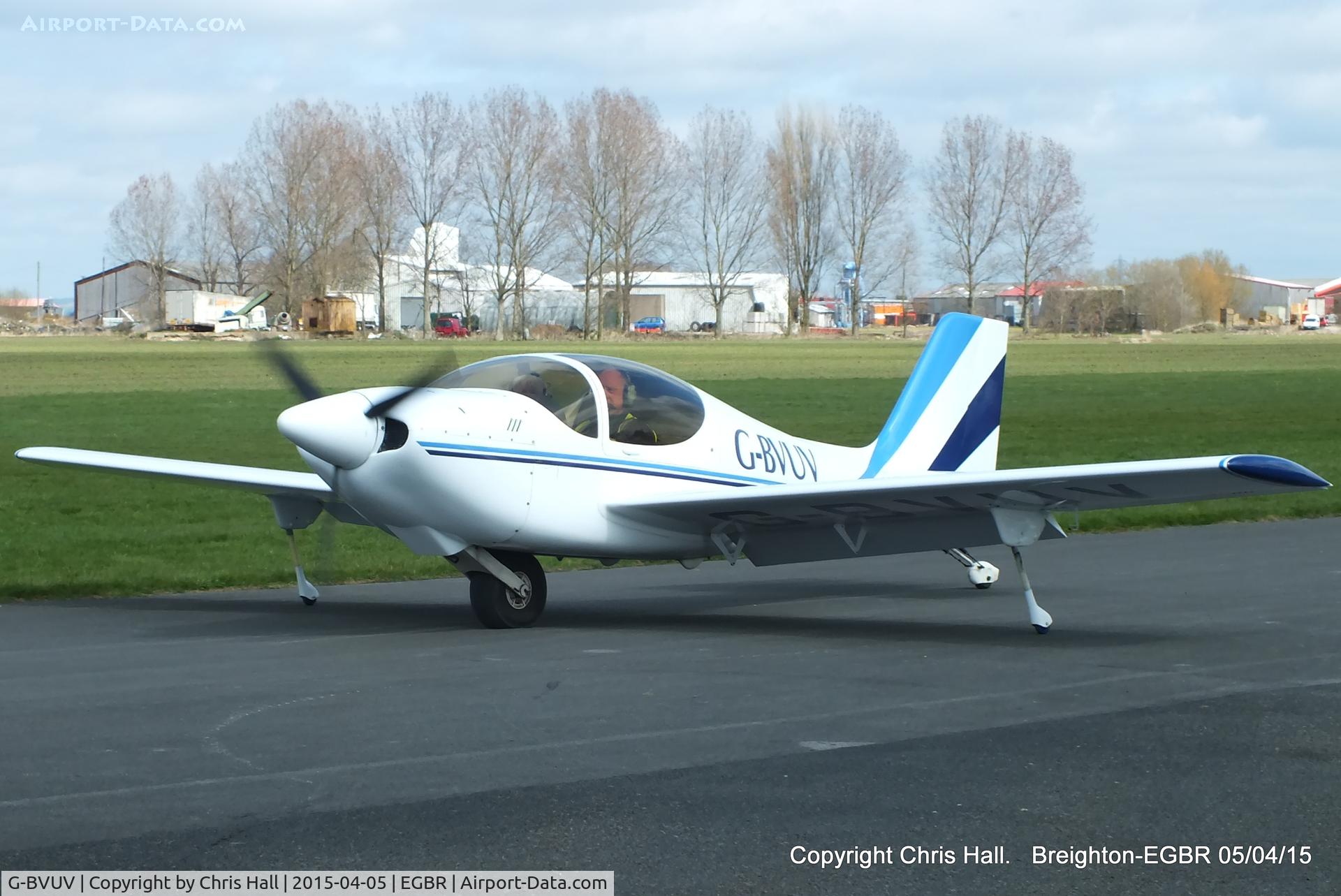 G-BVUV, 1999 Europa Monowheel C/N PFA 247-12762, at the Easter Homebuilt Aircraft Fly-in