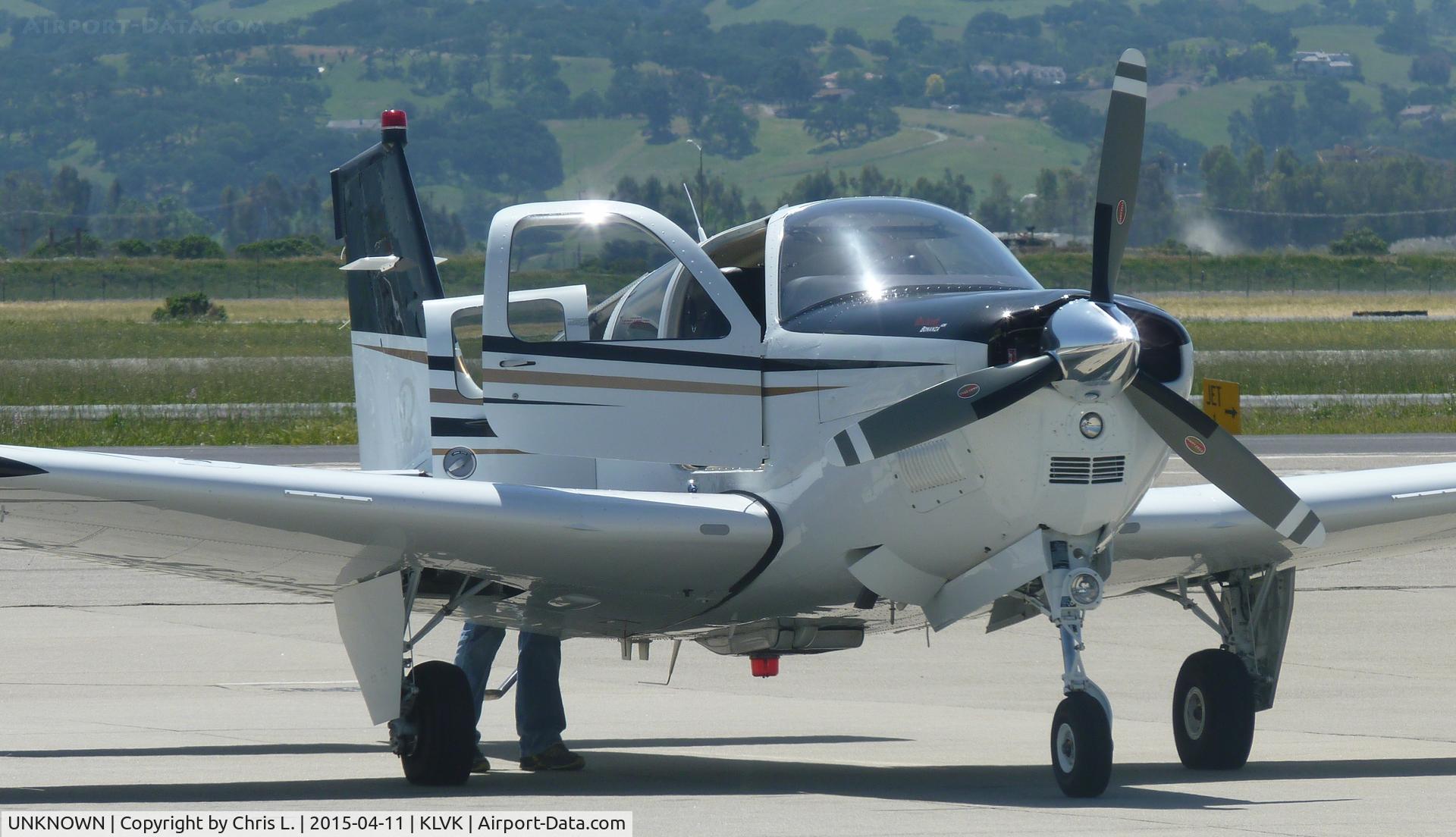UNKNOWN, Beechcraft V35A Bonanza C/N Unknown, A transient Beechcraft Bonanza A36 getting some fuel at Livermore Municipal Airport.