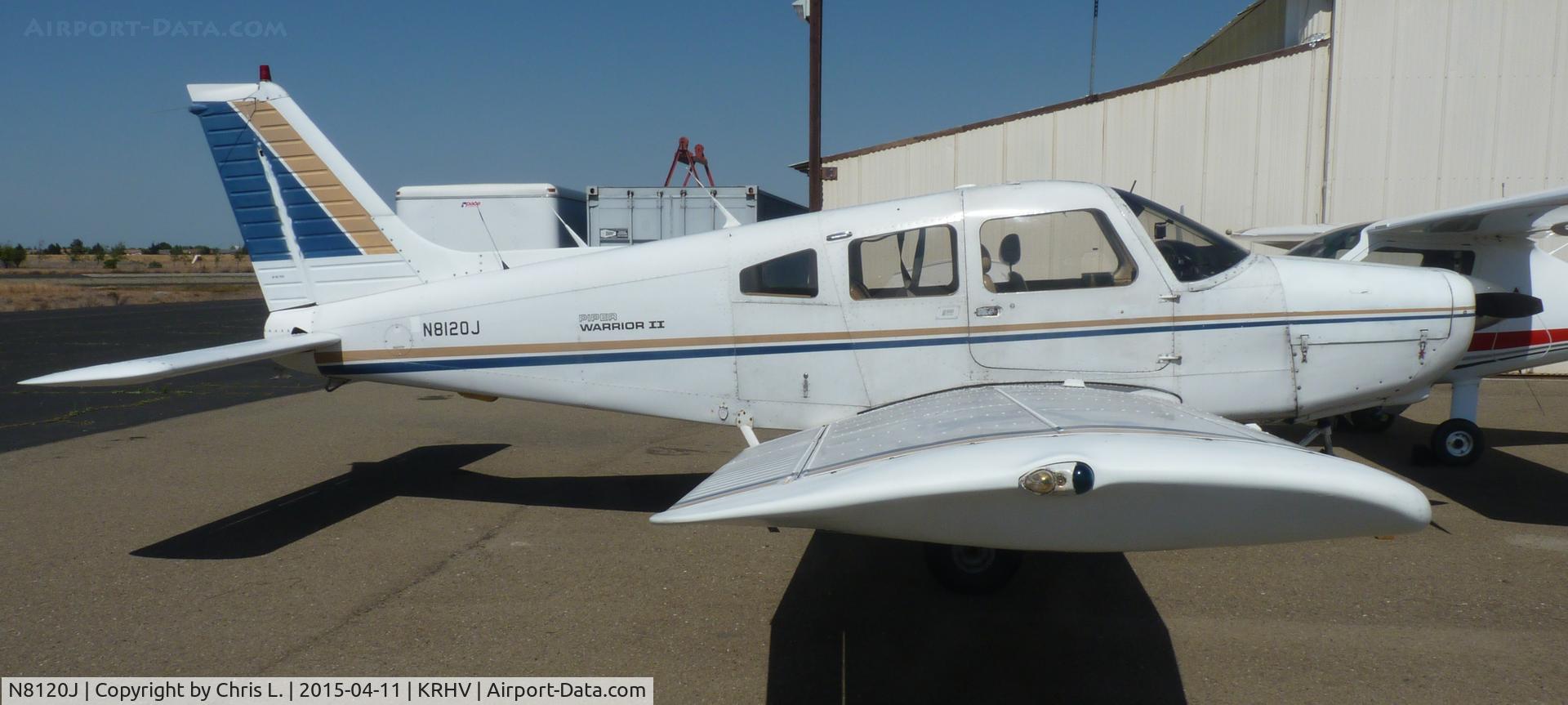 N8120J, 1979 Piper PA-28-161 C/N 28-8016140, A 1978 Piper Warrior II sitting on the ramp at Tracy Municipal Airport.