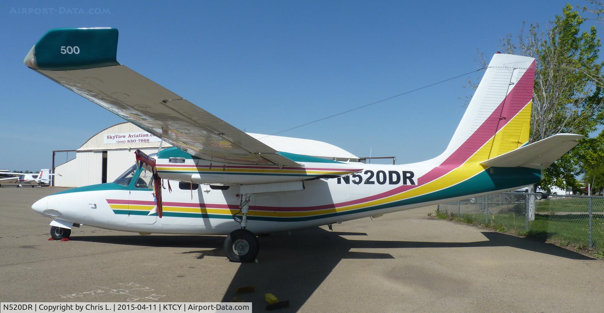 N520DR, Rockwell Aero Commander 500 C/N AC50, A Rockwell Aero Commander 500 for sale sitting on the ramp at Tracy Municipal Airport.