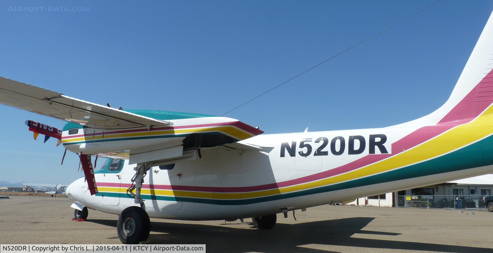N520DR, Rockwell Aero Commander 500 C/N AC50, A Rockwell Aero Commander 500 for sale sitting on the ramp at Tracy Municipal Airport.