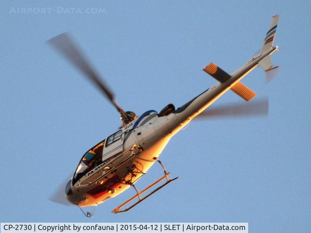 CP-2730, Aérospatiale AS-350B-3 Ecureuil C/N 4424, Over Santa Cruz city