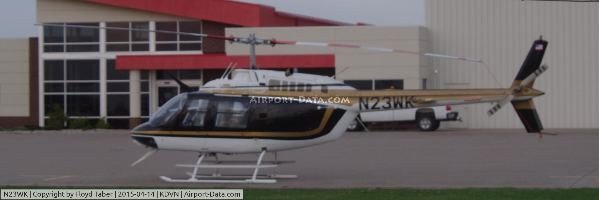 N23WK, 1981 Bell 206B JetRanger III C/N 3237, Sitting at Carver Aero  FBO