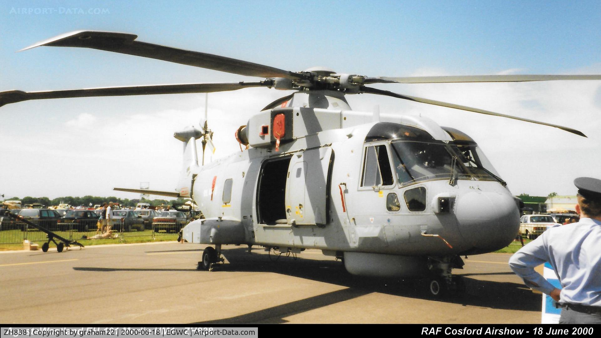 ZH838, 1999 AgustaWestland EH-101 Merlin HM1 (Mk111) C/N 50077/RN18, Seen at RAF Cosford Airshow 2000