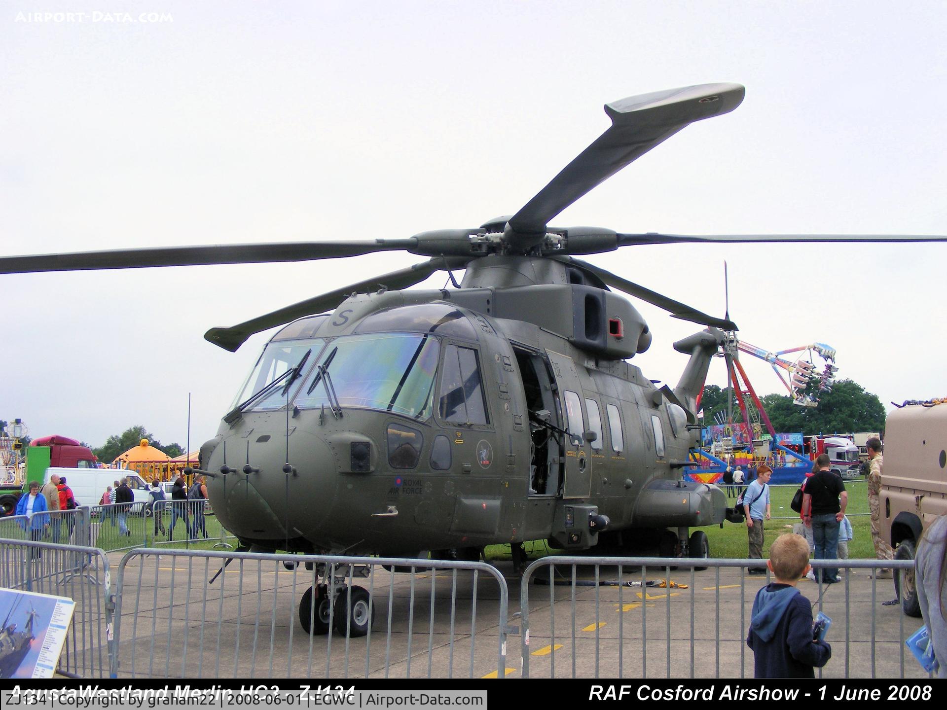 ZJ134, Westland Merlin HC.4 C/N 50183/RAF18, RAF Cosford