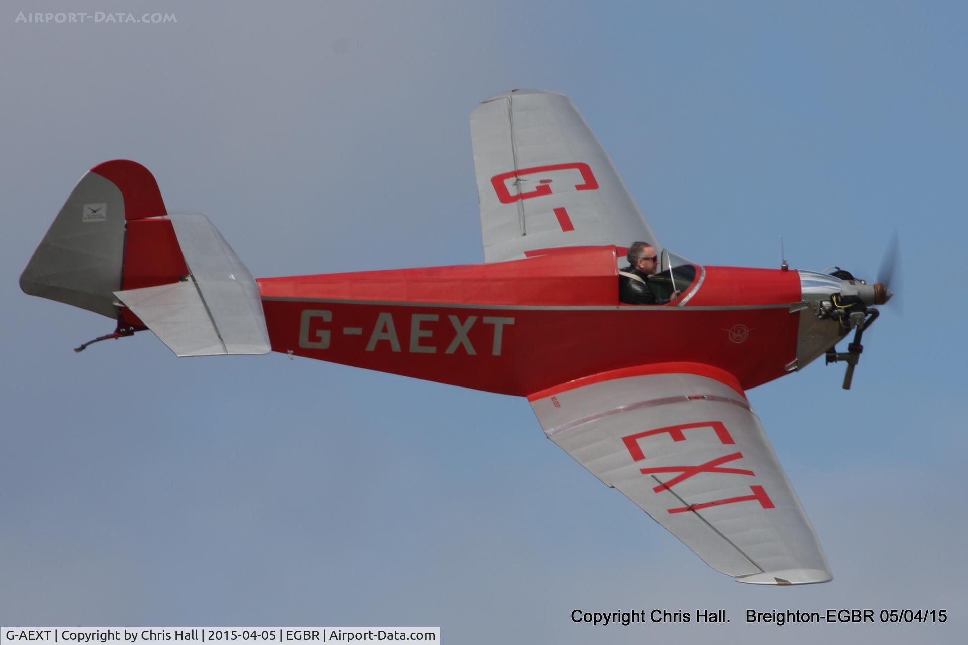 G-AEXT, 1937 Dart Kitten II C/N 123, at the Easter Homebuilt Aircraft Fly-in