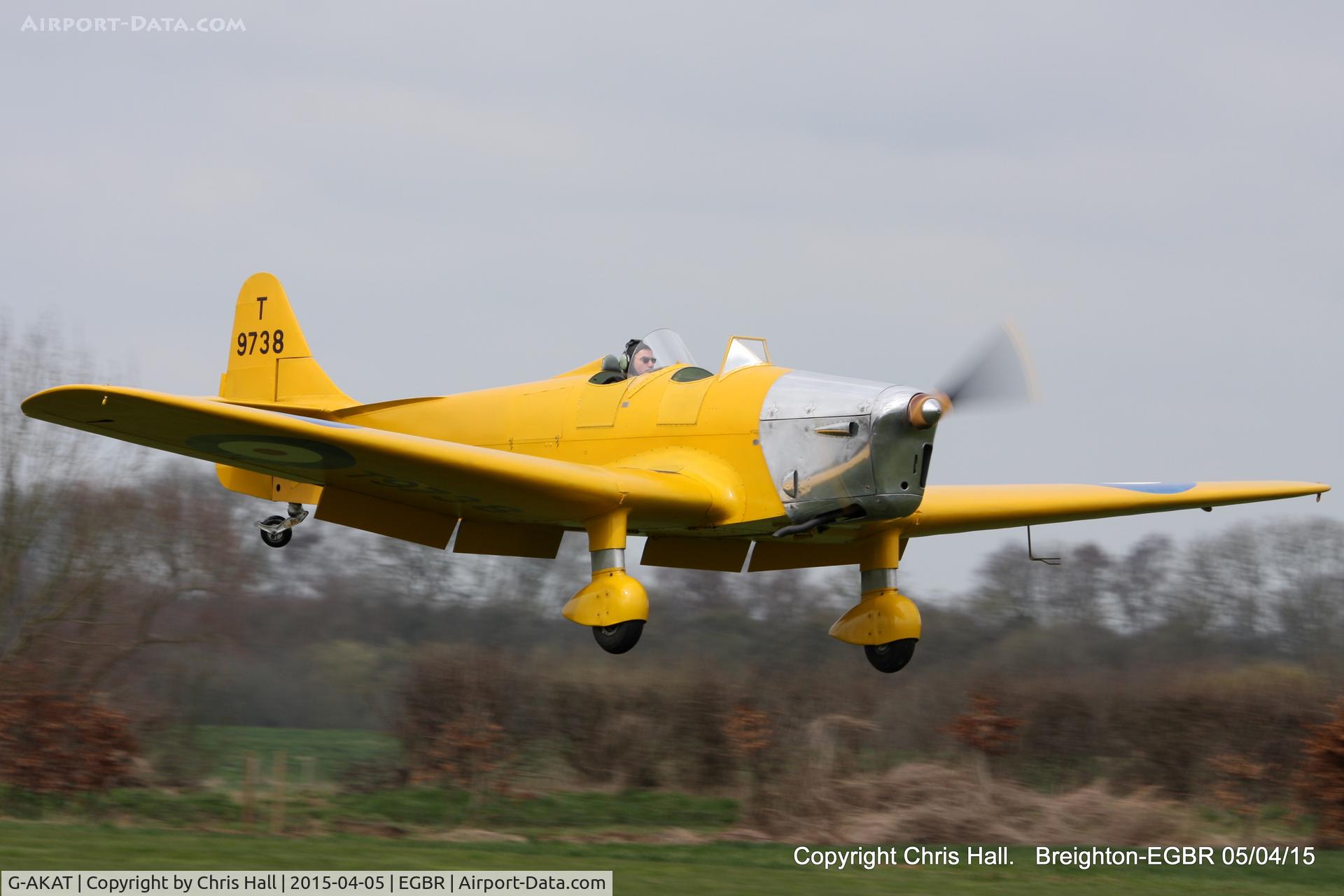 G-AKAT, 1940 Miles M14A Hawk Trainer 3 C/N 2005, at the Easter Homebuilt Aircraft Fly-in
