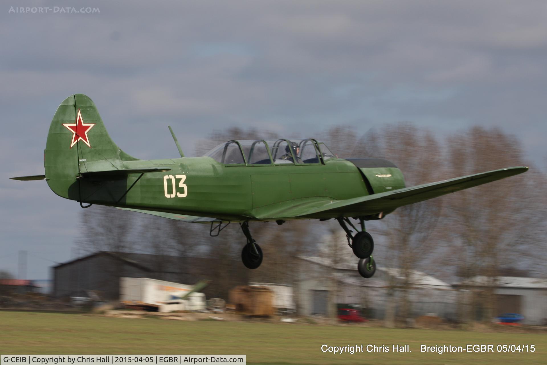 G-CEIB, 1958 Yakovlev Yak-18A C/N 1160403, at the Easter Homebuilt Aircraft Fly-in
