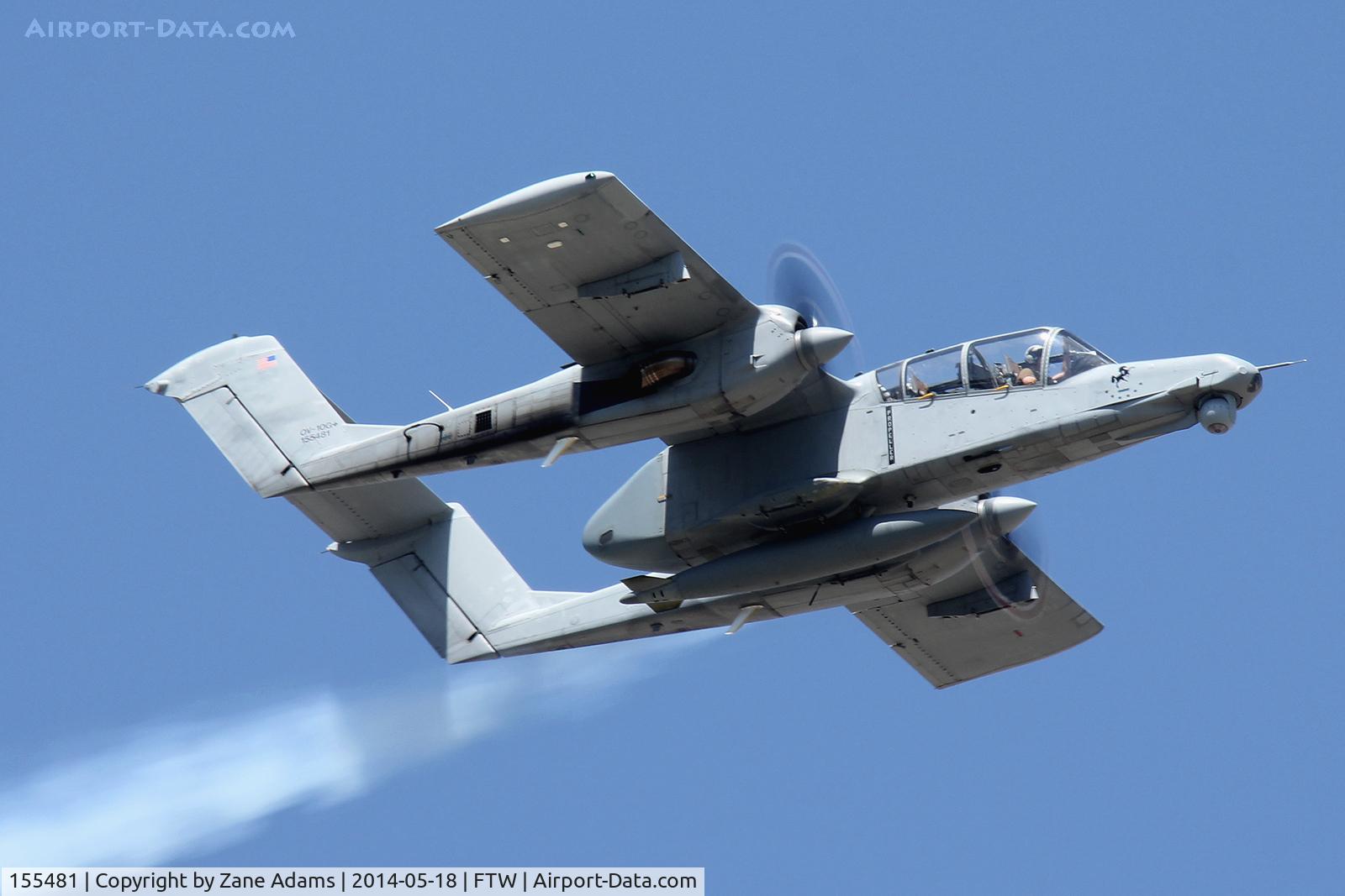 155481, North American Rockwell OV-10D Bronco C/N 305-92, USMC OV-10G+ landing at Meacham Field - Fort Worth, TX