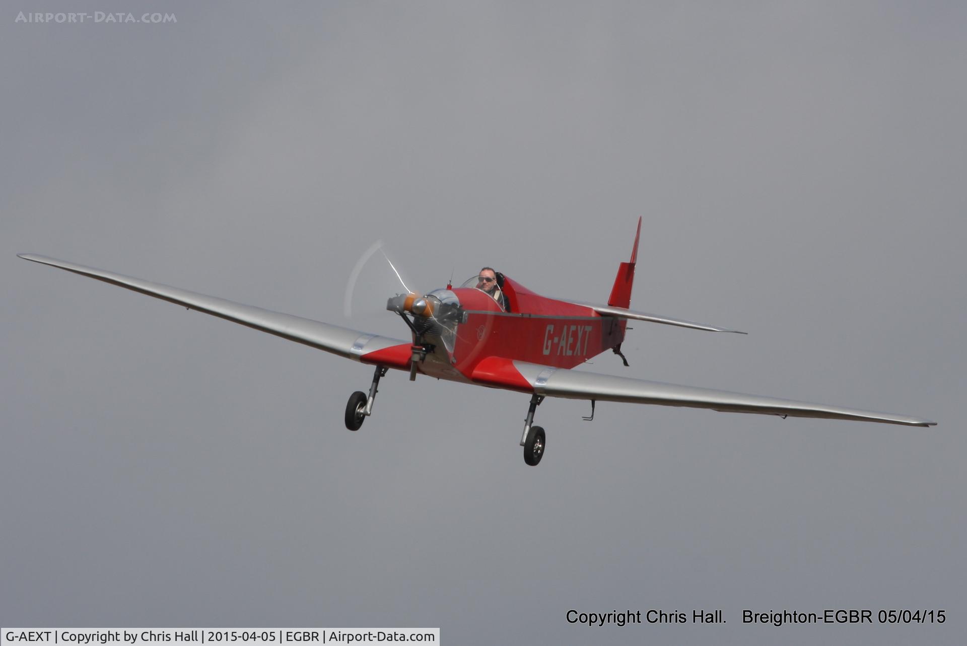G-AEXT, 1937 Dart Kitten II C/N 123, at the Easter Homebuilt Aircraft Fly-in