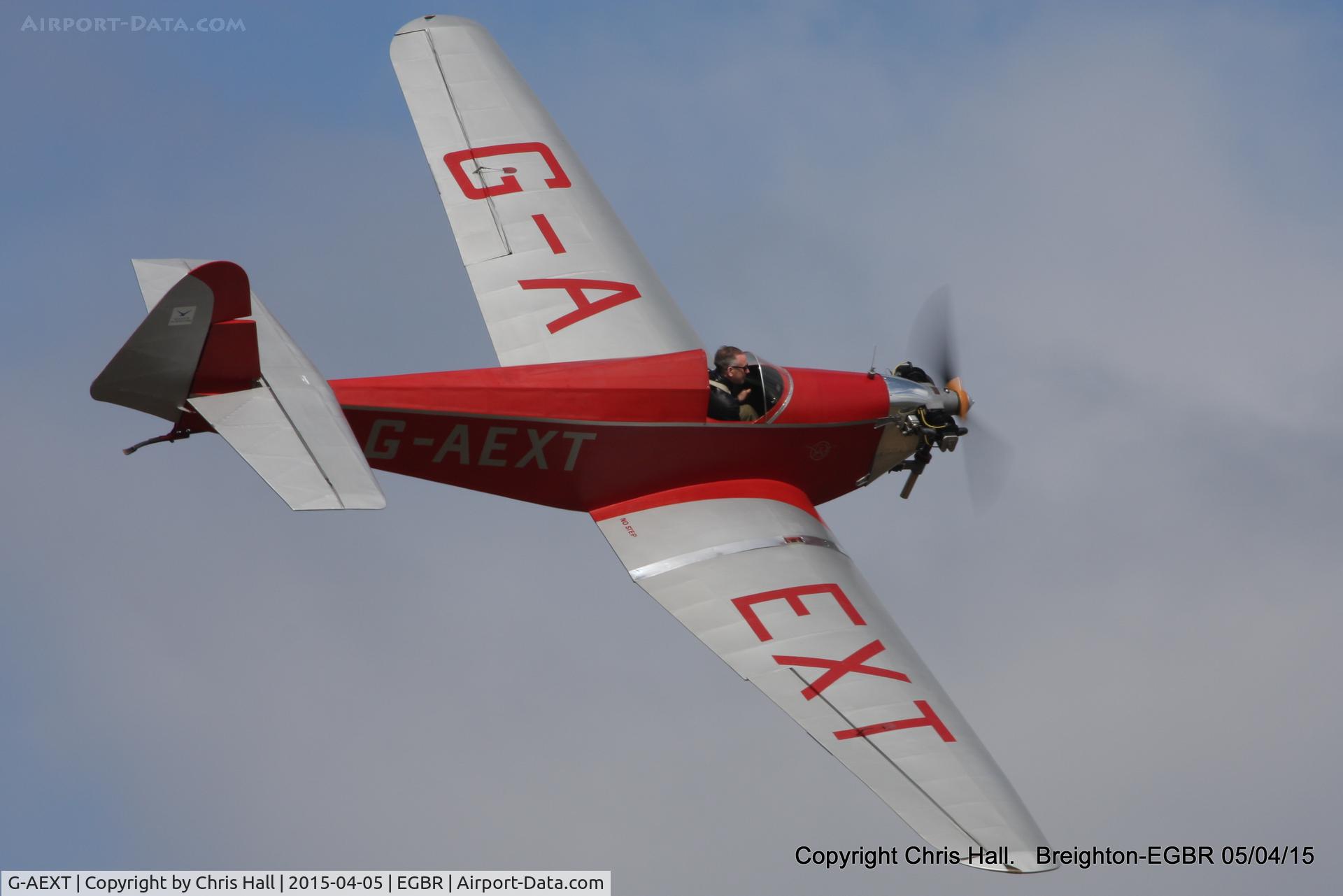G-AEXT, 1937 Dart Kitten II C/N 123, at the Easter Homebuilt Aircraft Fly-in