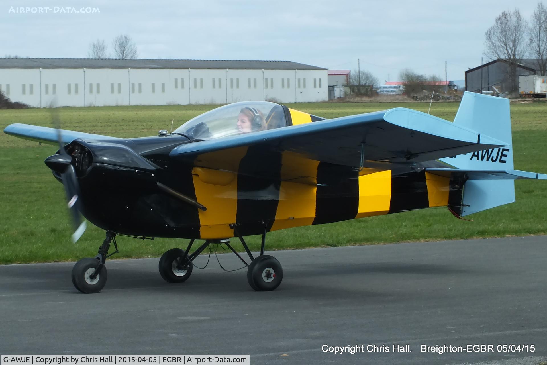 G-AWJE, 1968 Tipsy T-66 Nipper Mk 3 C/N S121, at the Easter Homebuilt Aircraft Fly-in