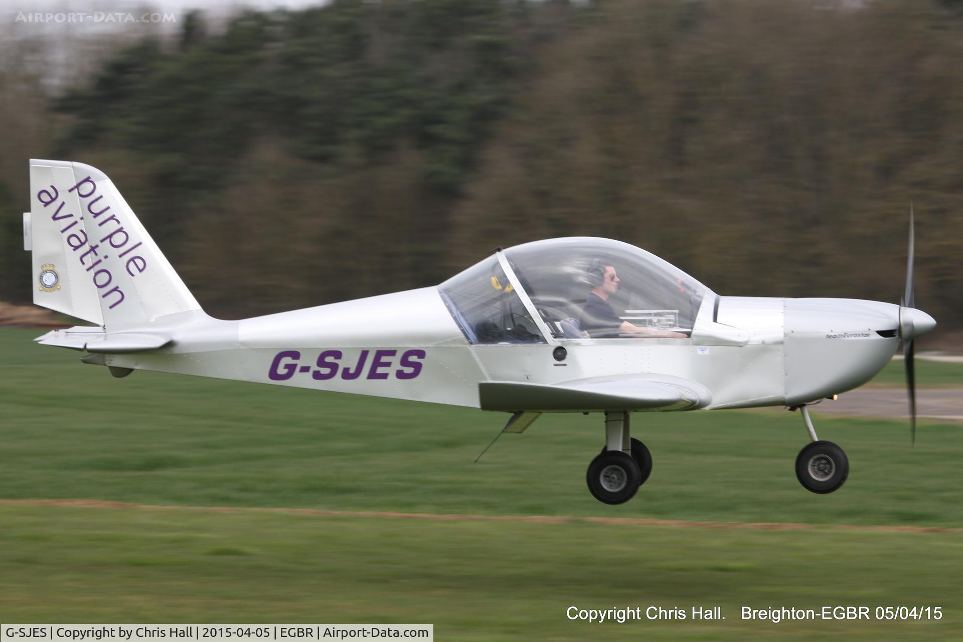 G-SJES, 2007 Cosmik EV-97 TeamEurostar UK C/N 2918, at the Easter Homebuilt Aircraft Fly-in