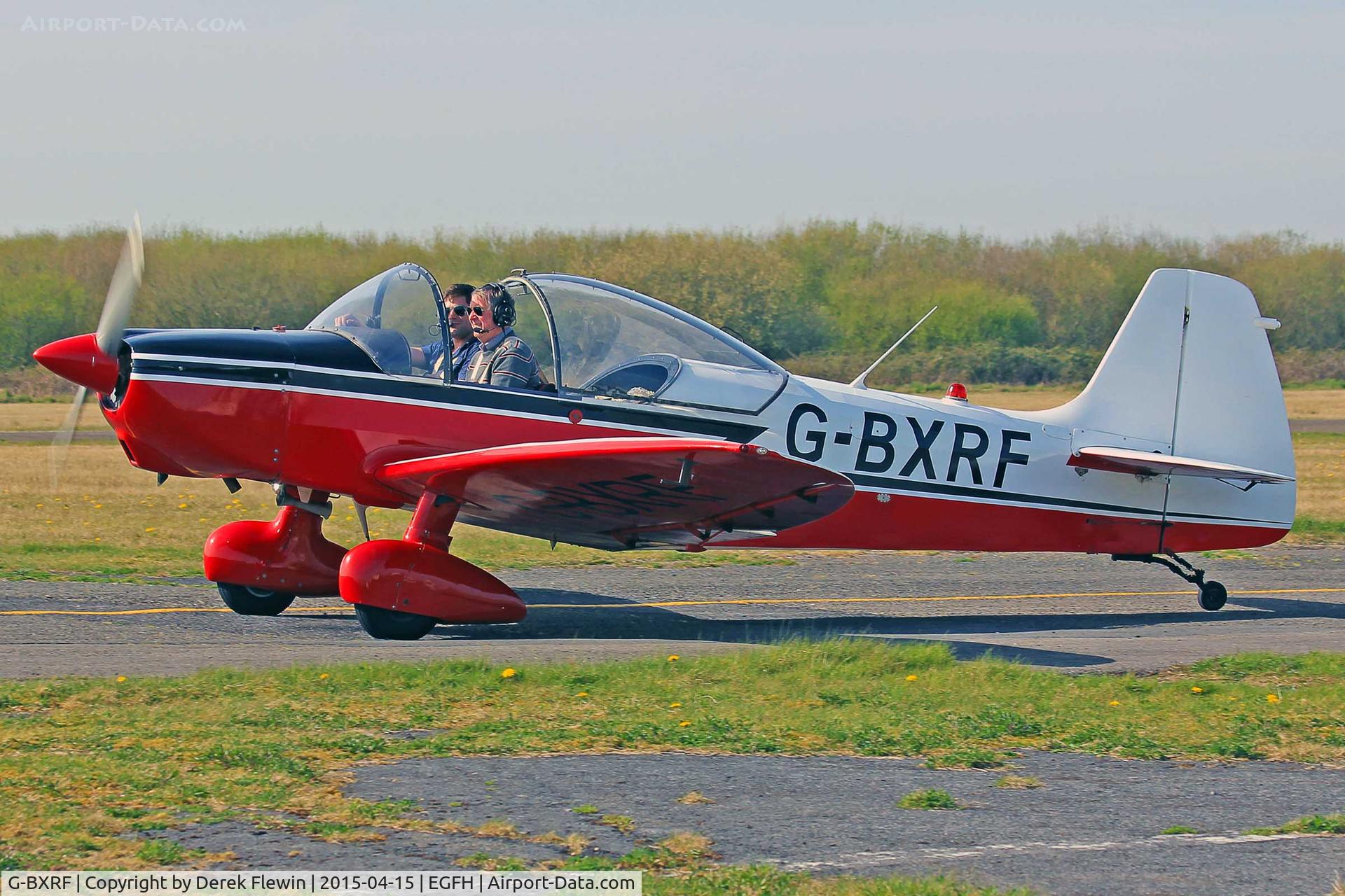 G-BXRF, 1965 Scintex CP-1310 C3 Super Emeraude C/N 935, Visiting Super Emeraude, Margam-Old Park Farm based, previously F-BMJG, OO-NSF, seen shortly after landing on runway 22.