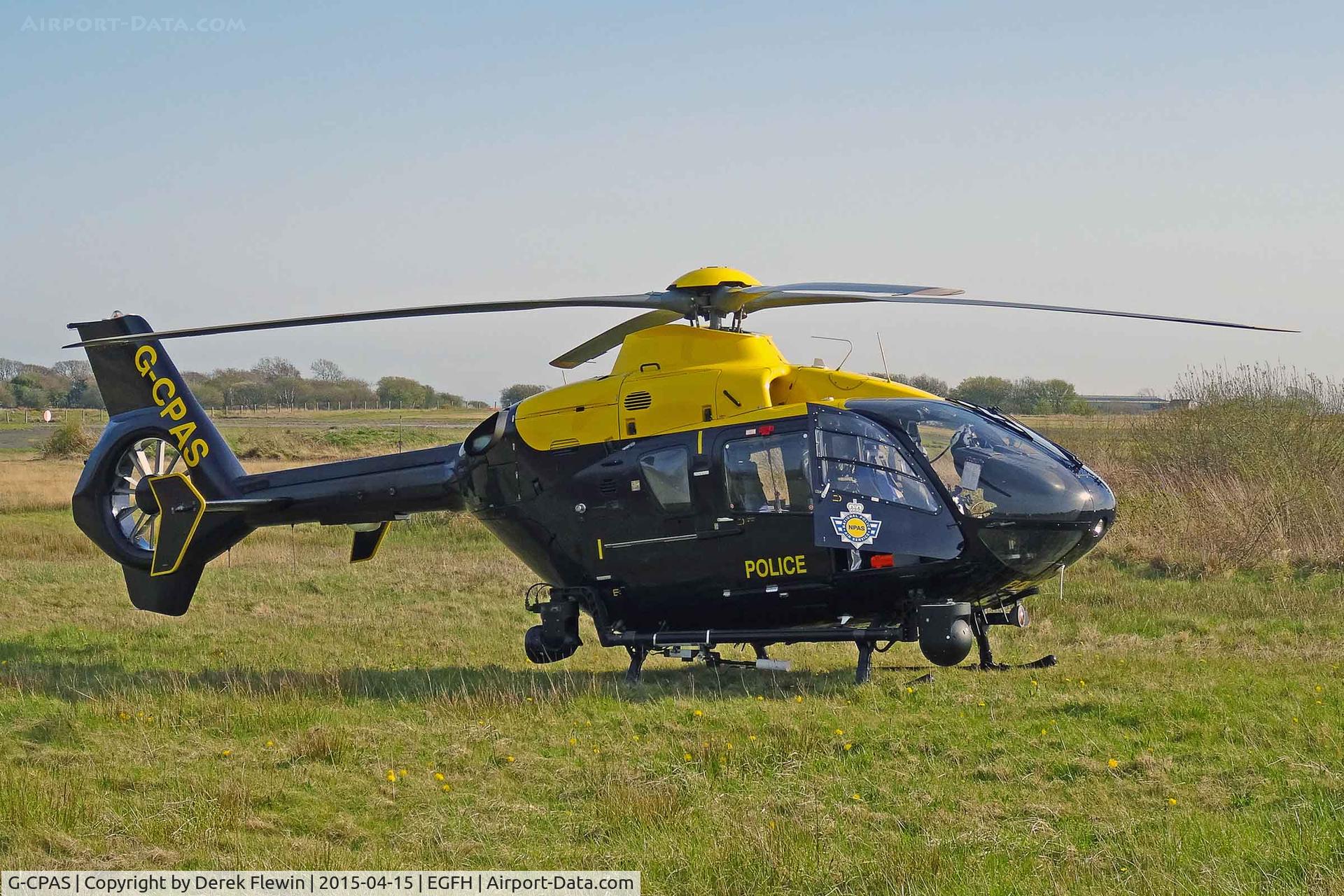 G-CPAS, 2010 Eurocopter EC-135P-2+ C/N 0920, EC135 P2+, National Police Air Service (NPAS), Police 32, MOD St Athan based, previously D-HECC, seen parked up by the Wales Air Ambulance Base.