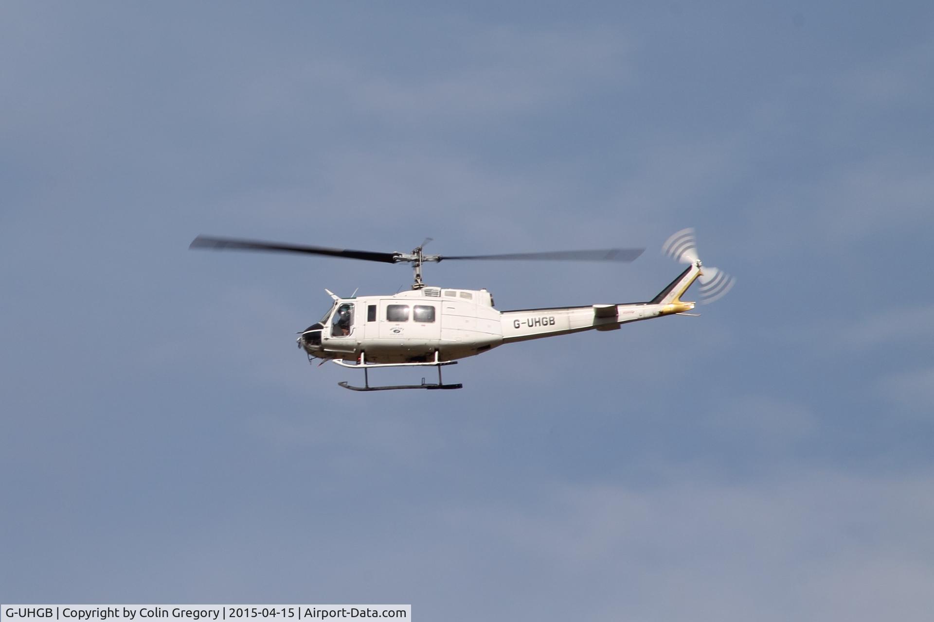 G-UHGB, 1979 Bell 205A-1 C/N 30291, Flying North over Dentdale in the Yorkshire Dales