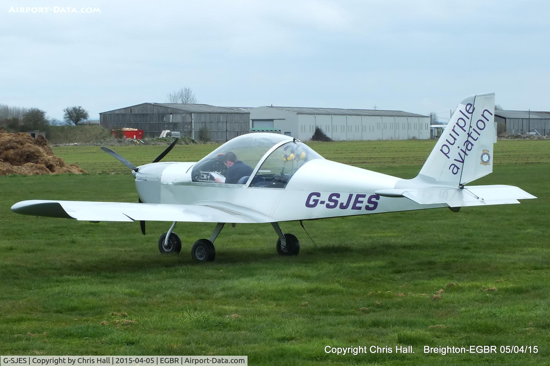 G-SJES, 2007 Cosmik EV-97 TeamEurostar UK C/N 2918, at the Easter Homebuilt Aircraft Fly-in