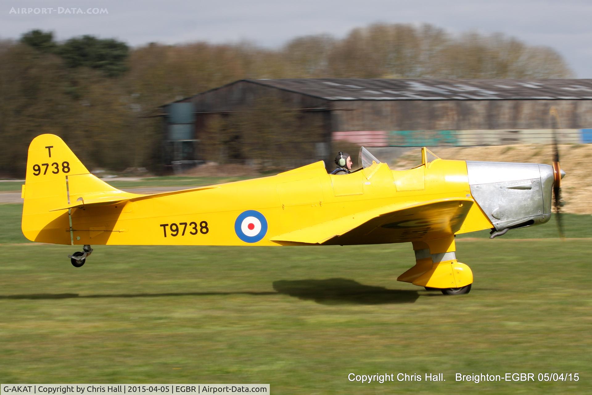 G-AKAT, 1940 Miles M14A Hawk Trainer 3 C/N 2005, at the Easter Homebuilt Aircraft Fly-in