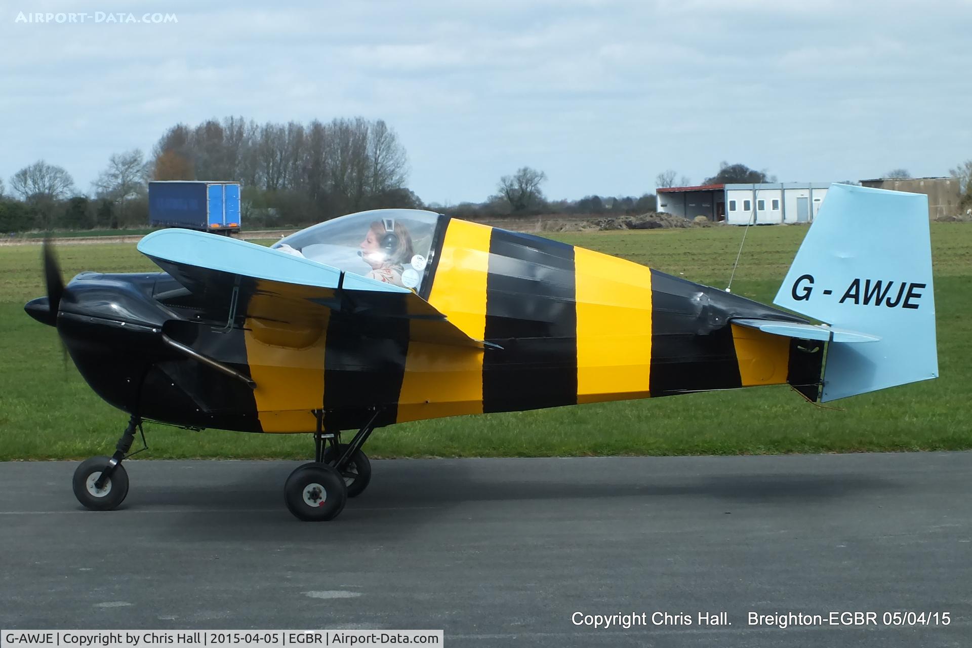 G-AWJE, 1968 Tipsy T-66 Nipper Mk 3 C/N S121, at the Easter Homebuilt Aircraft Fly-in