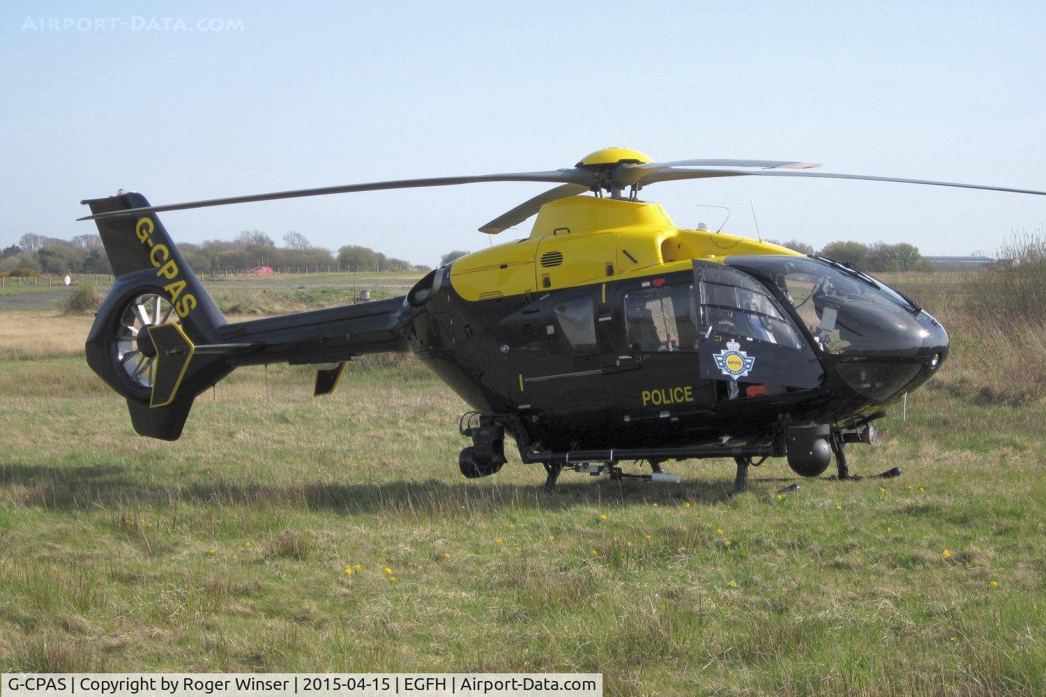 G-CPAS, 2010 Eurocopter EC-135P-2+ C/N 0920, Visiting helicopter operated by the National Police Air Service. The helicopter provides air support in the South Wales area.