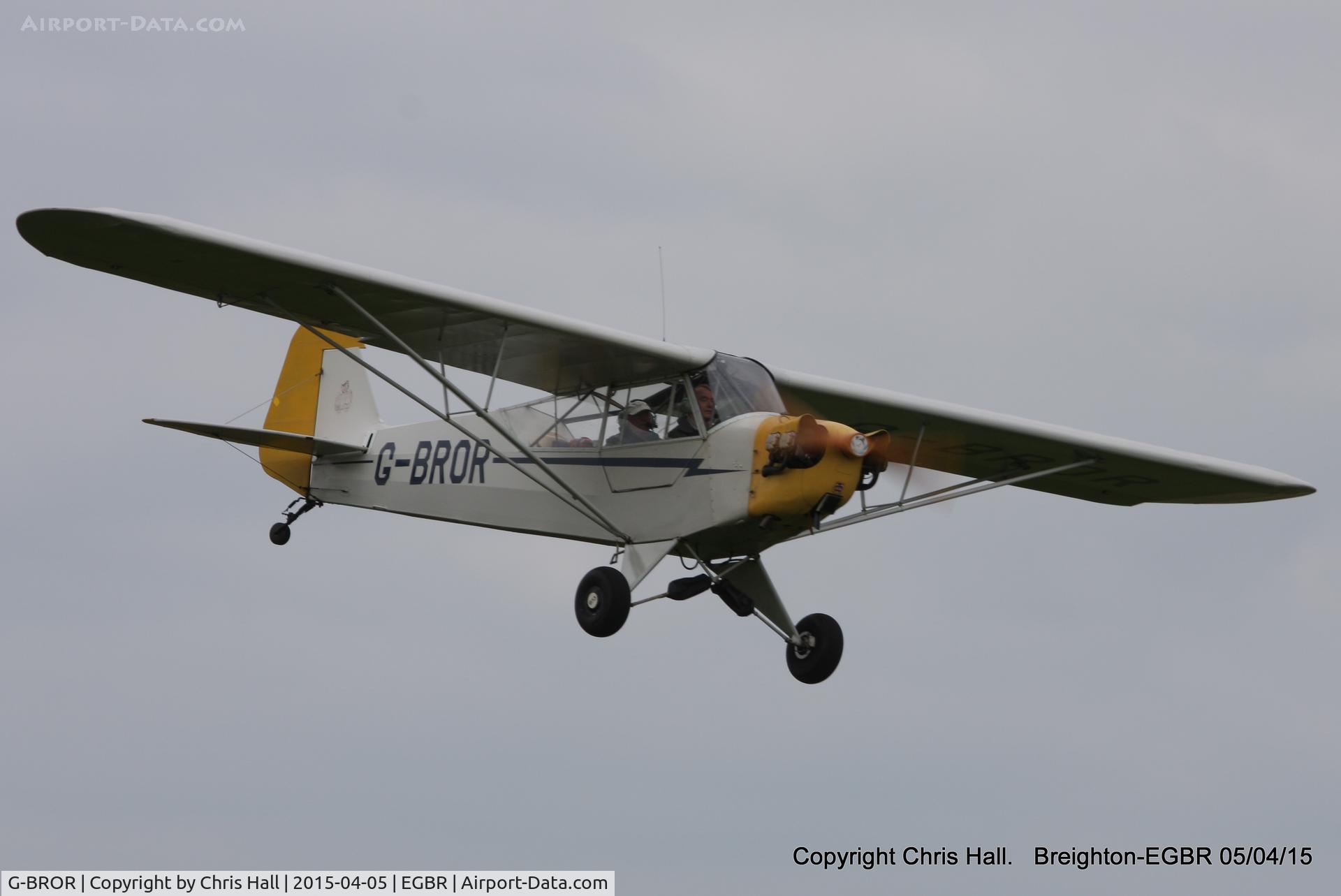 G-BROR, 1943 Piper L-4H Grasshopper (J3C-65D) C/N 10885, at the Easter Homebuilt Aircraft Fly-in