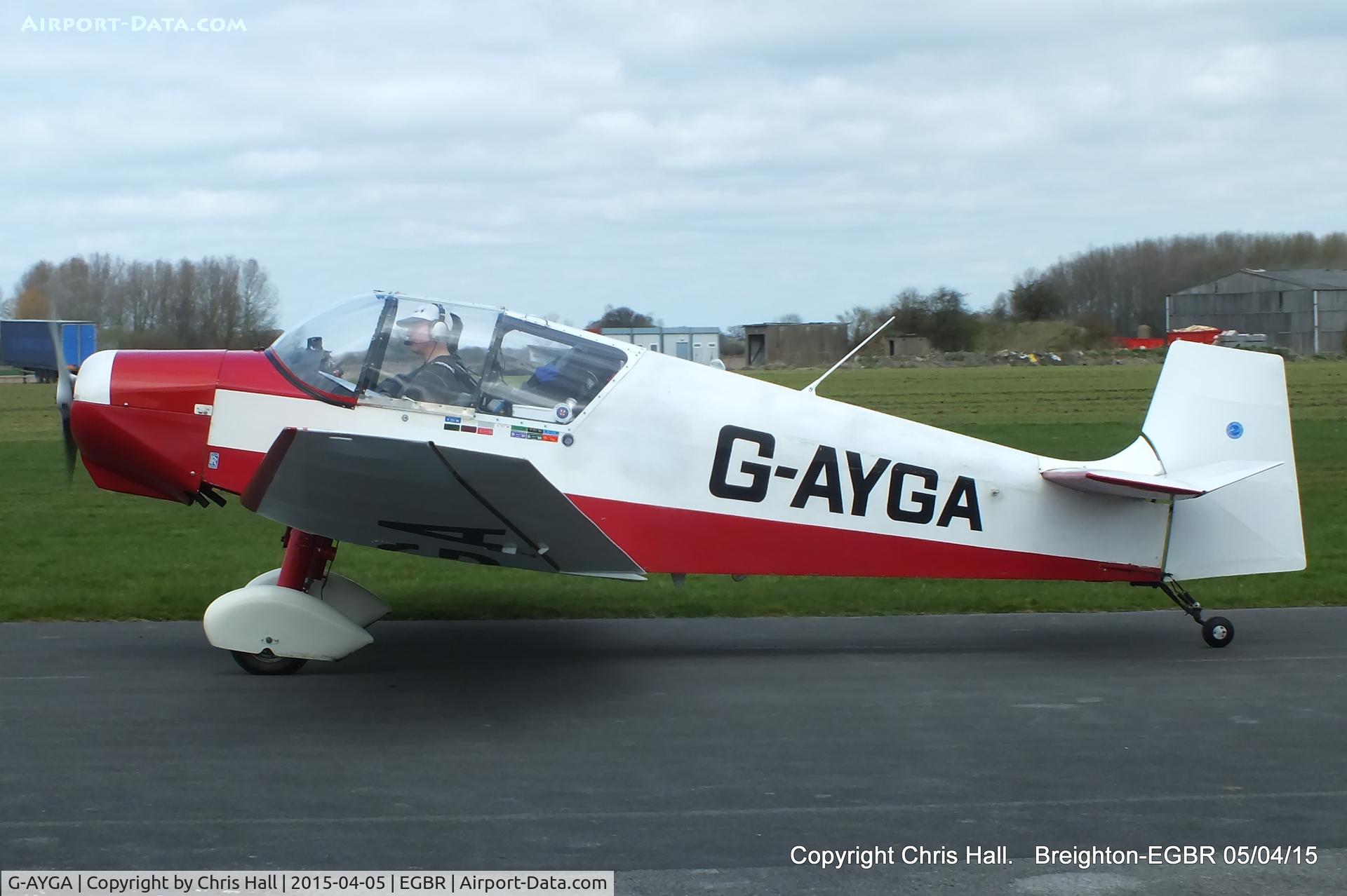 G-AYGA, 1956 SAN Jodel D-117 C/N 436, at the Easter Homebuilt Aircraft Fly-in