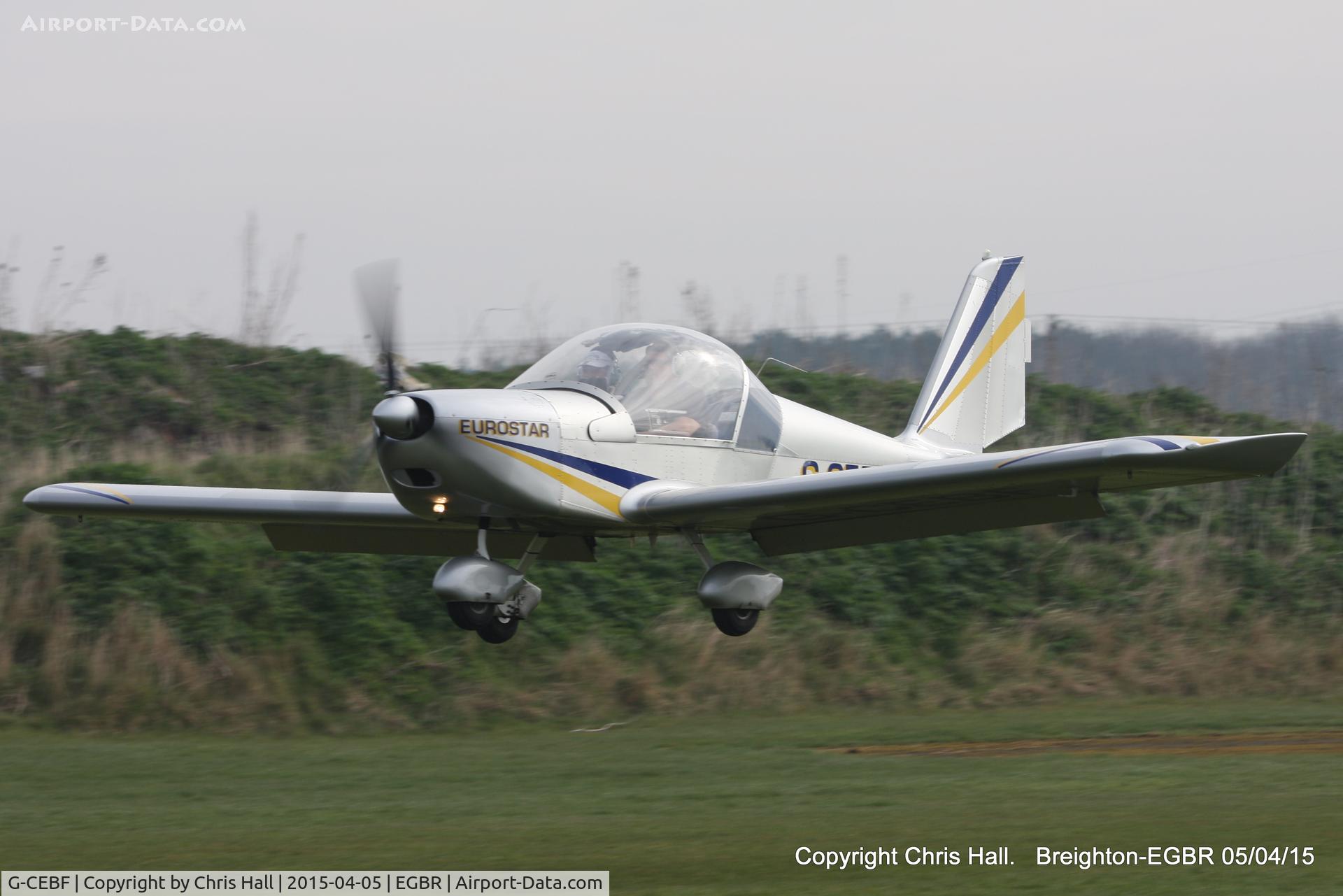 G-CEBF, 2006 Aerotechnik EV-97A Eurostar C/N PFA 315A-14525, at the Easter Homebuilt Aircraft Fly-in