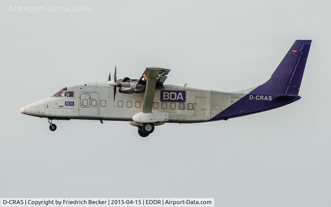D-CRAS, 1988 Short 360-300/F C/N SH3744, departure from Saarbrücken
