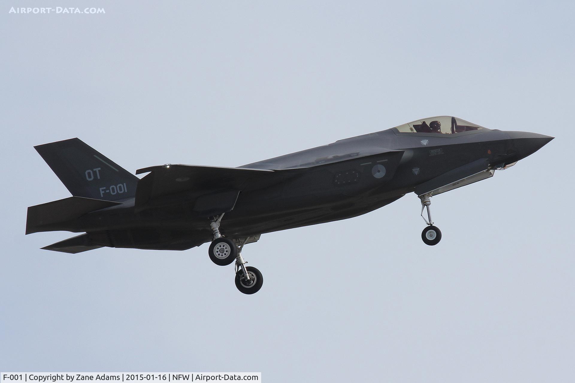 F-001, 2012 Lockheed Martin F-35A Lightning II C/N AN-1, Landing at NAS Fort Worth