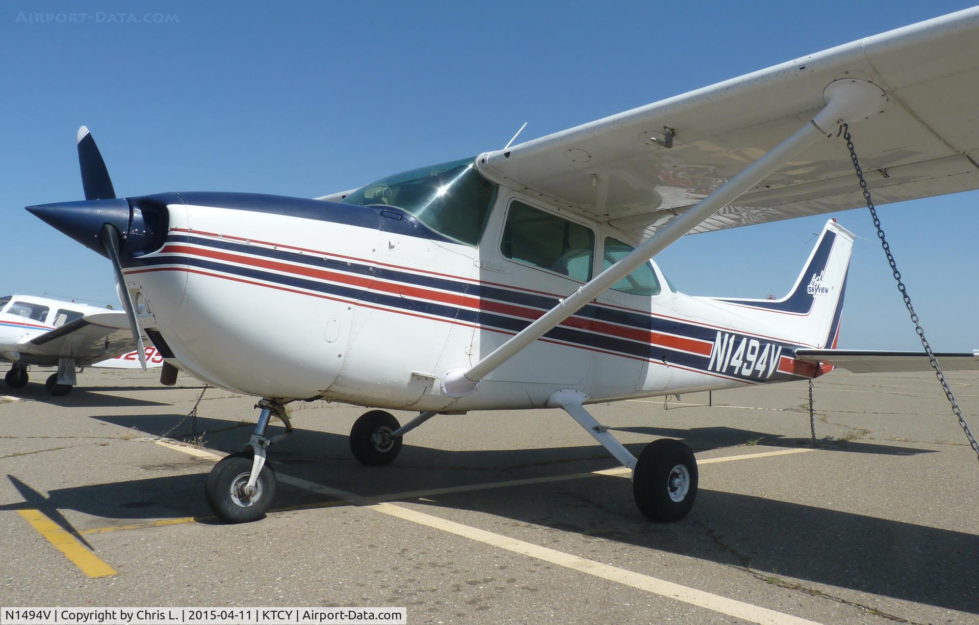 N1494V, 1974 Cessna 172M C/N 17263624, Skyview Aviation's 1974 Cessna 172M sitting on the ramp at Tracy Municipal Airport.