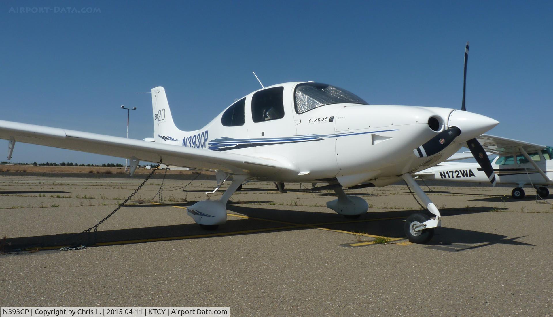 N393CP, 2008 Cirrus SR20 G3 C/N 1924, A 2008 Cirrus SR20 sitting on the ramp at Tracy Municipal Airport.