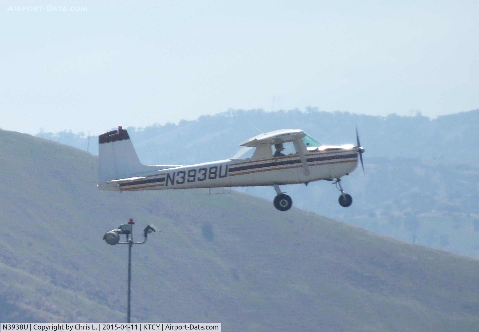 N3938U, 1965 Cessna 150E C/N 15061338, A 1965 Cessna 150E taking off from Tracy Municipal Airport.