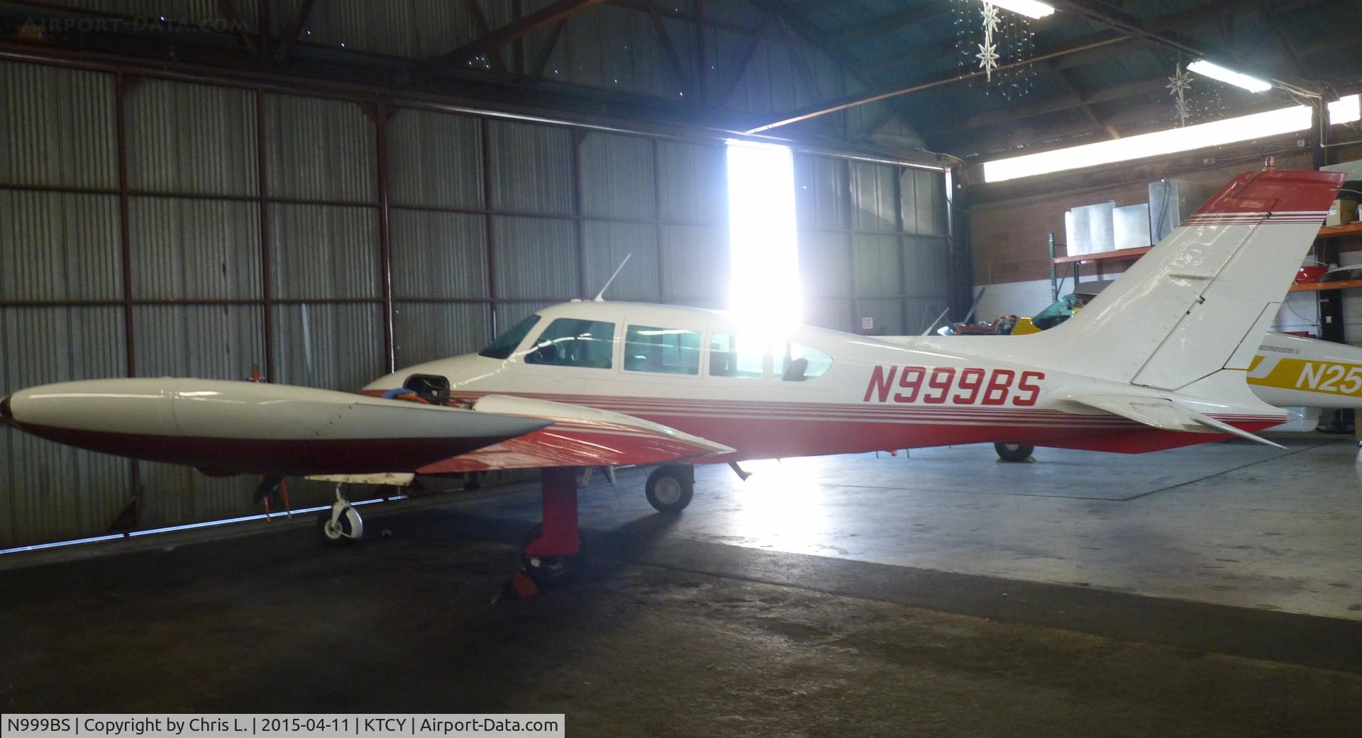 N999BS, 1968 Cessna 320F Executive Skyknight C/N 320F-0041, A 1968 Cessna 320F sitting inside the Skyview Aviation hangar for repairs.