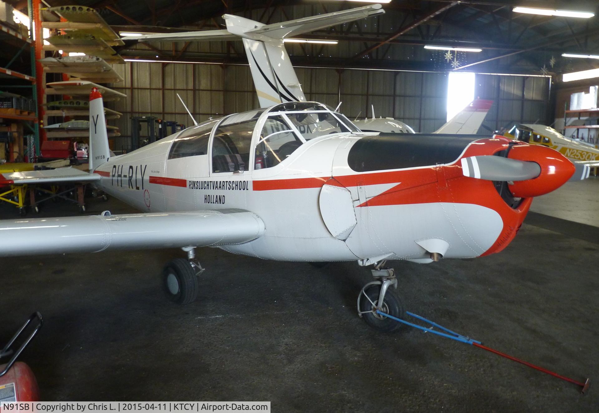 N91SB, 1961 Saab 91D Safir C/N 91-436, A 1961 Saab 91D sitting inside the Skyview Aviation hangar.