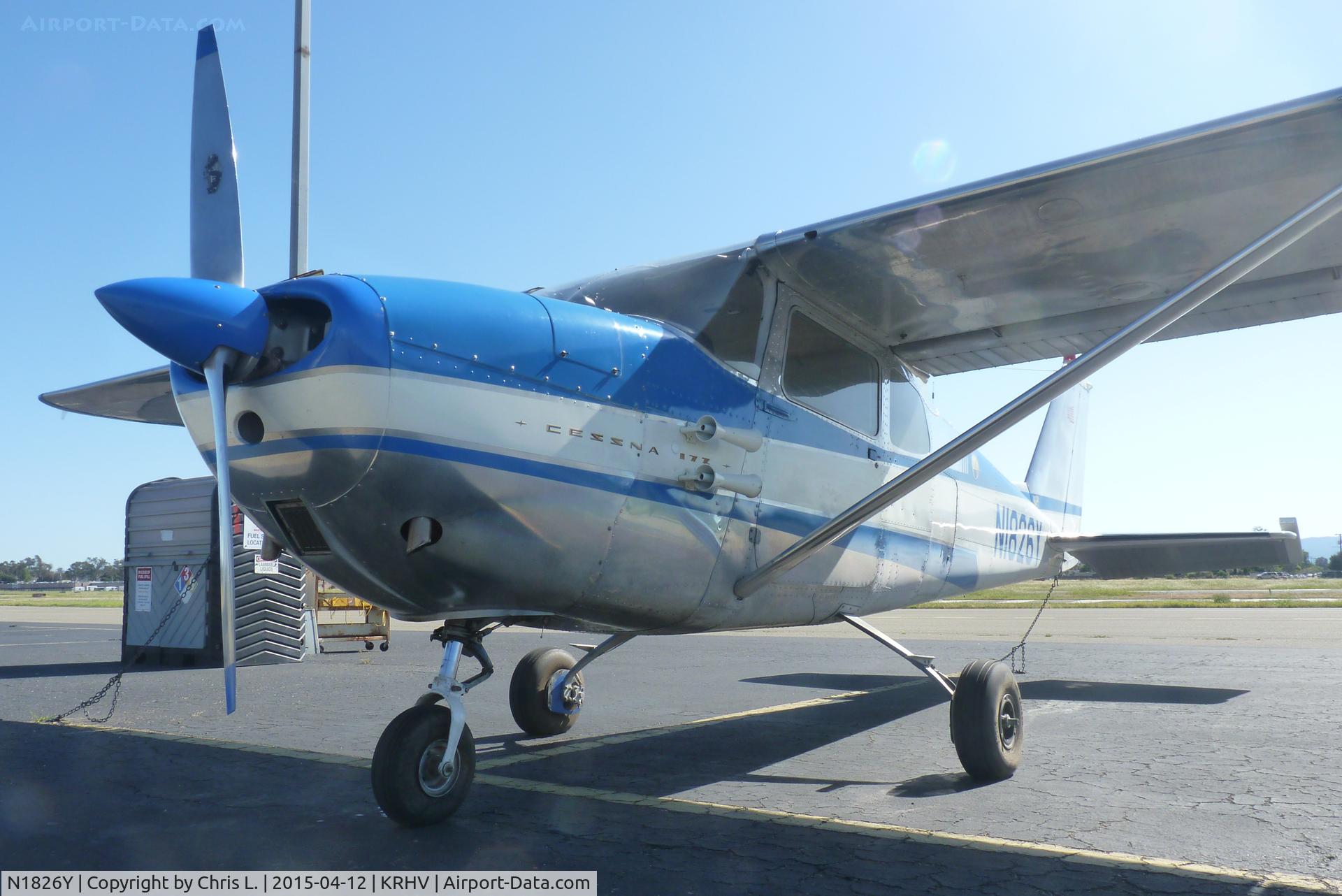 N1826Y, 1962 Cessna 172C C/N 17249426, A transient 1962 Cessna 172C on the transient ramp at Reid Hillview.