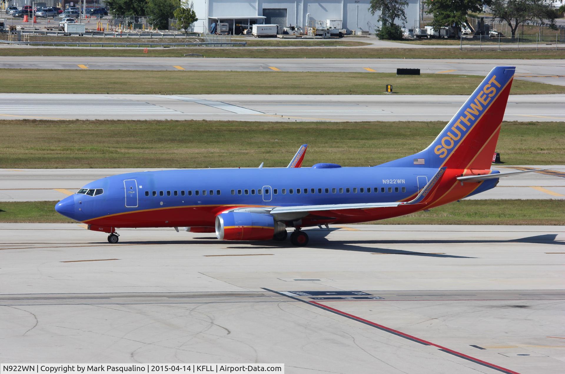 N922WN, 2008 Boeing 737-7H4 C/N 32461, Boeing 737-700