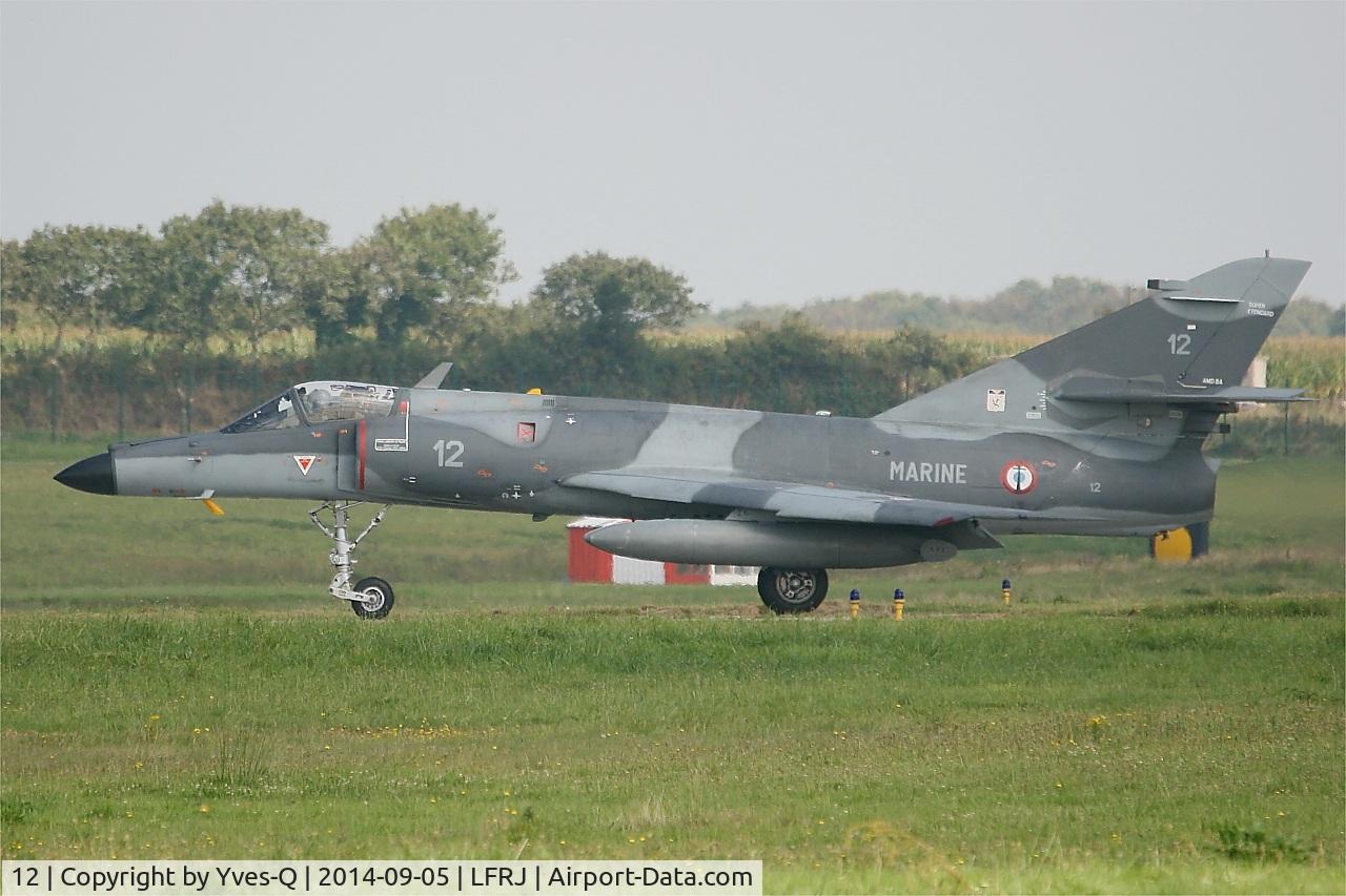 12, 1979 Dassault Super Etendard C/N 12, Dassault Super Etendard M, Taxiing to holding point rwy 08, Landivisiau Naval Air Base (LFRJ)