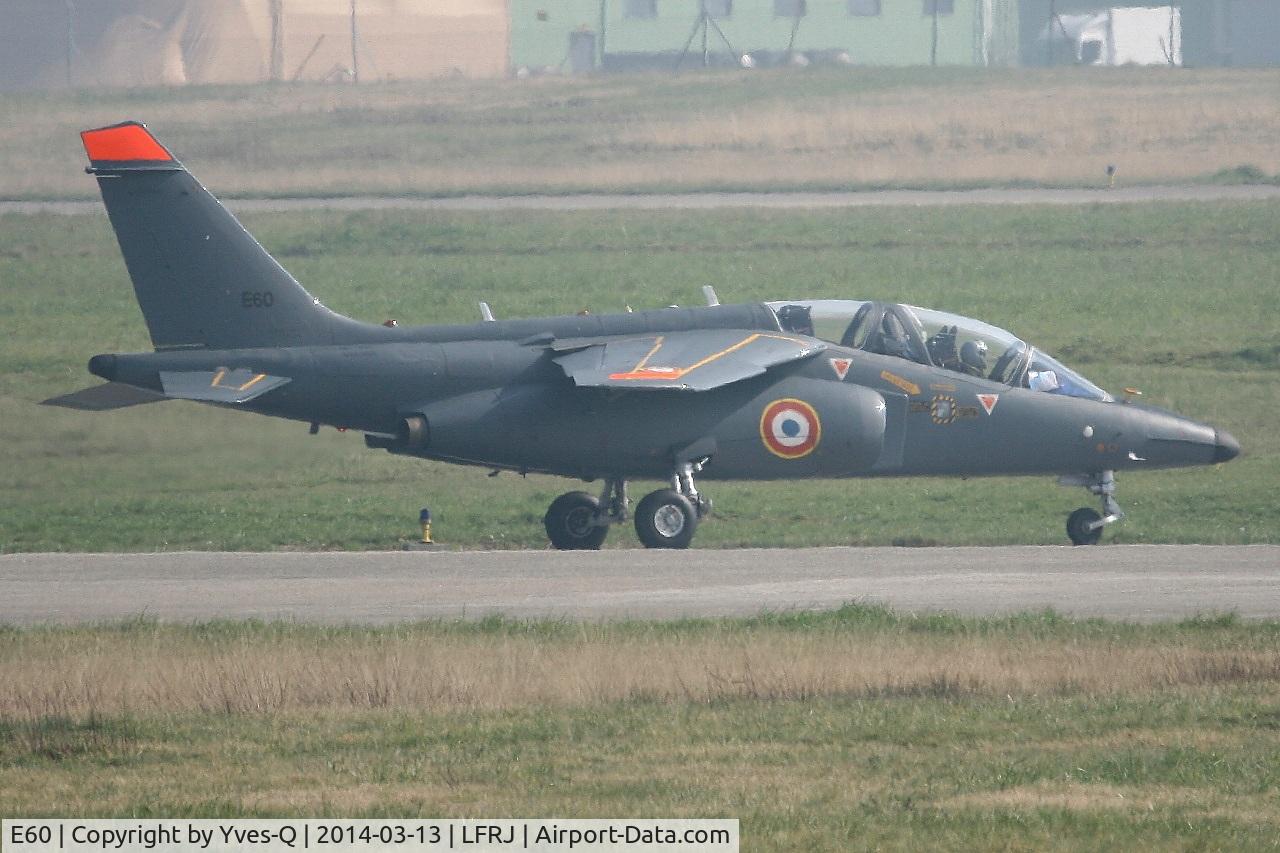 E60, Dassault-Dornier Alpha Jet E C/N E60, Dassault-Dornier Alpha Jet E, Taxiing after landing rwy 26, Landivisiau Naval Air Base (LFRJ)