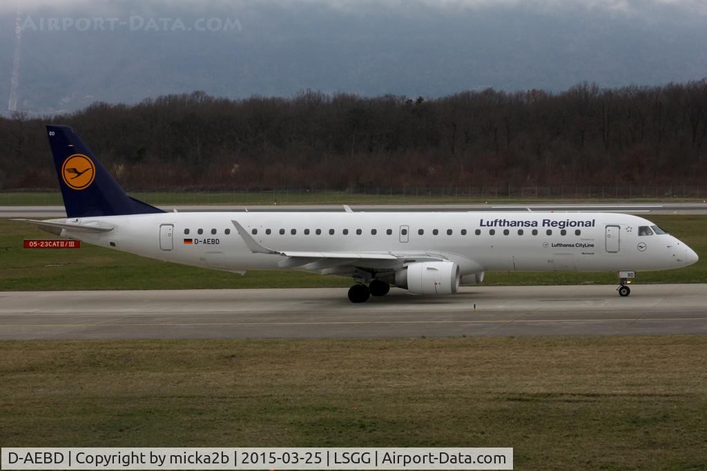D-AEBD, 2009 Embraer 195LR (ERJ-190-200LR) C/N 19000324, Taxiing
