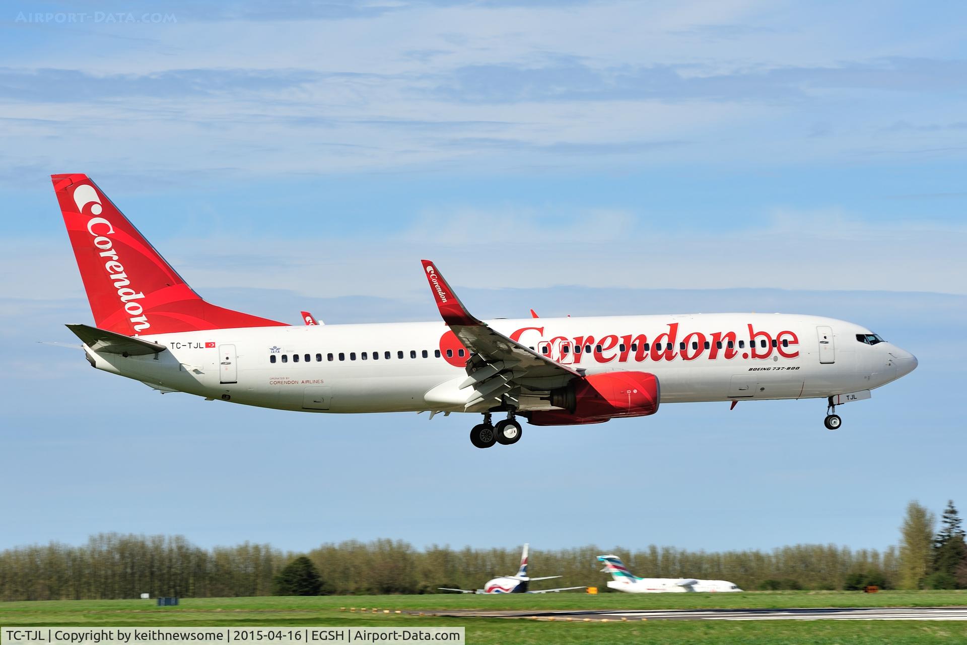 TC-TJL, 2003 Boeing 737-86J C/N 32920, First holiday charter of 2015.