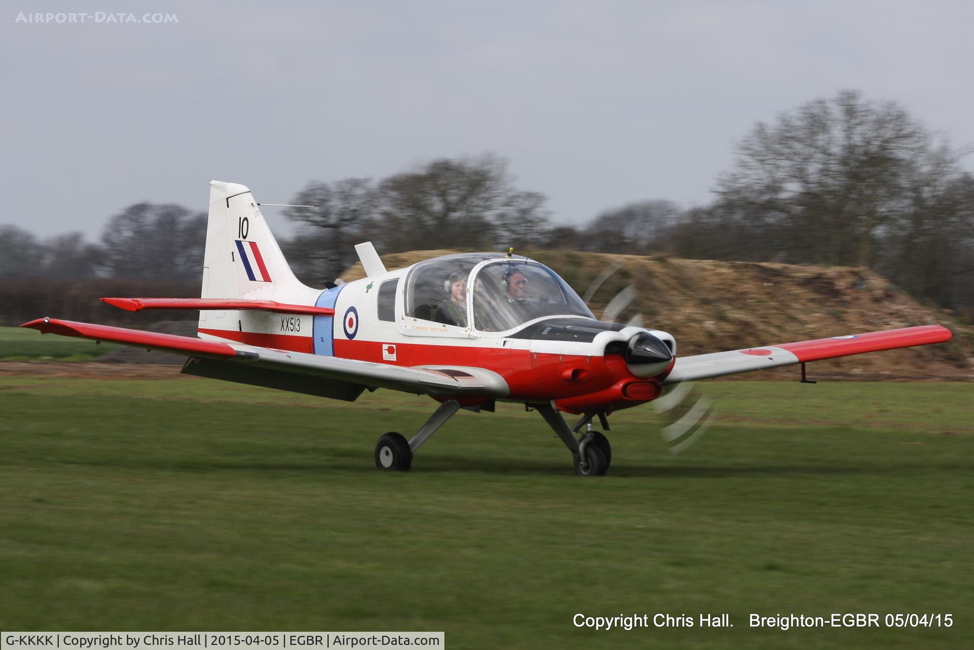 G-KKKK, 1973 Scottish Aviation Bulldog T.1 C/N BH120/199, at the Easter Homebuilt Aircraft Fly-in