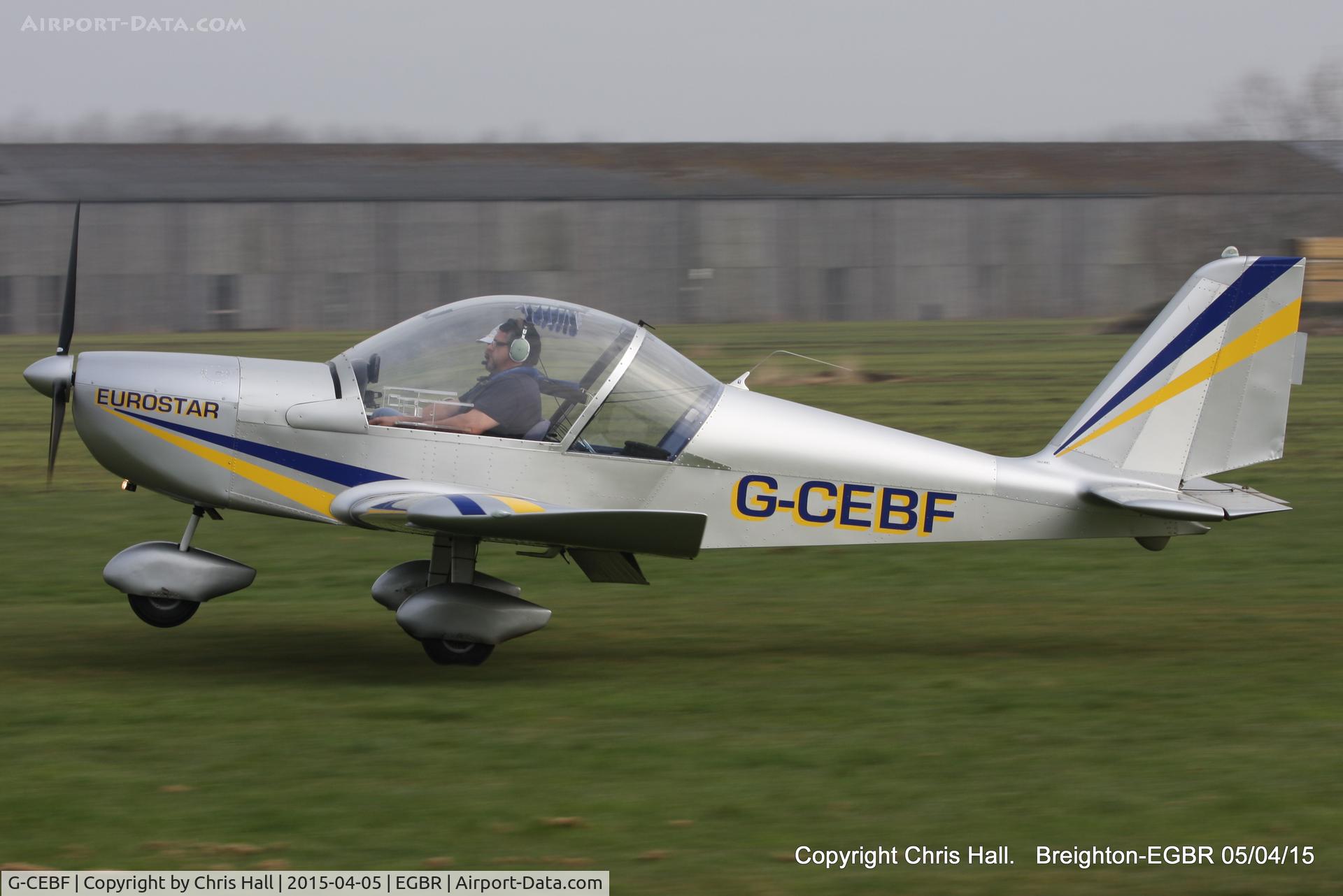 G-CEBF, 2006 Aerotechnik EV-97A Eurostar C/N PFA 315A-14525, at the Easter Homebuilt Aircraft Fly-in