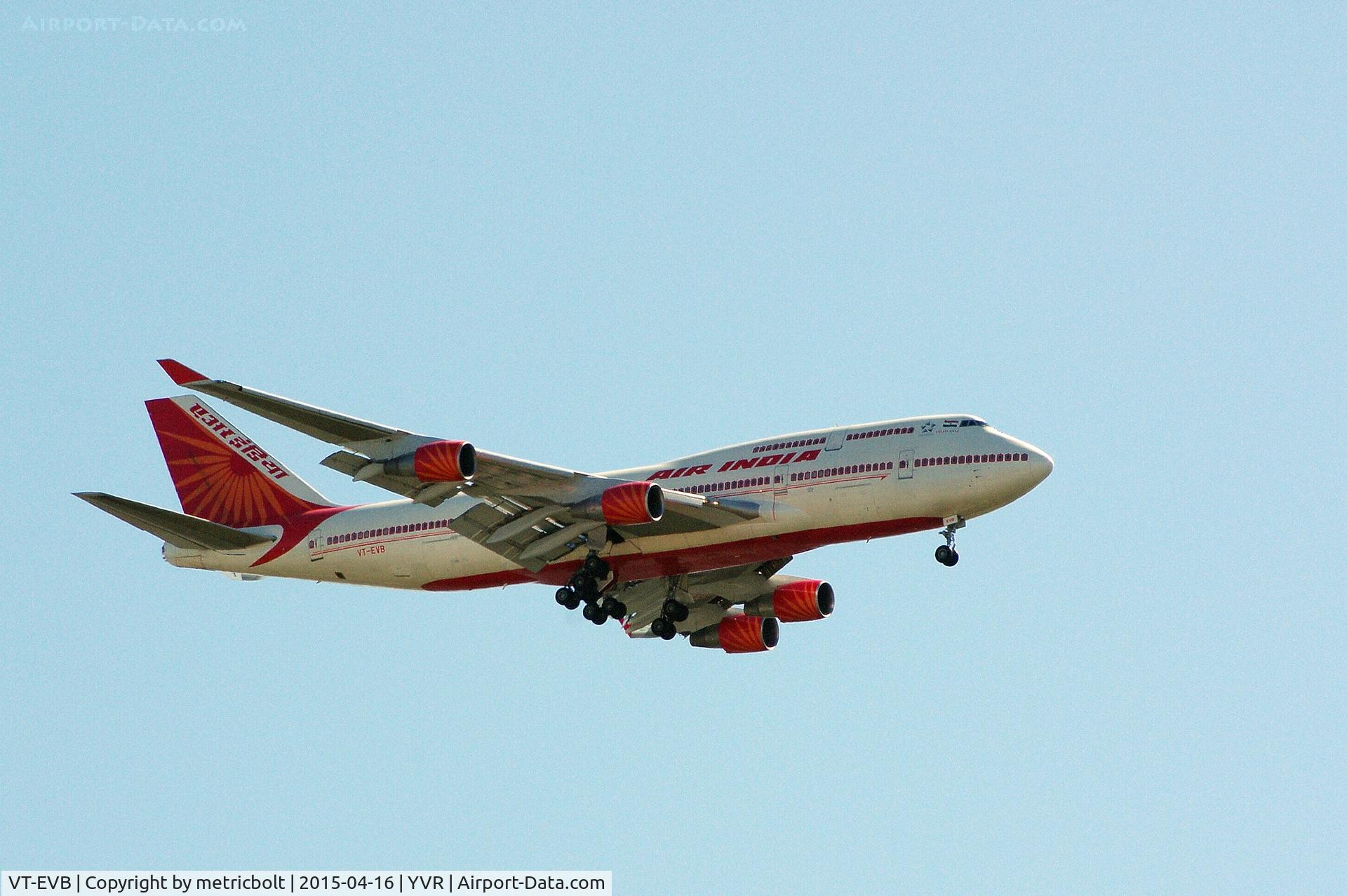 VT-EVB, 1996 Boeing 747-437 C/N 28095, Carrying Indian PM Modi to Vancouver from Toronto