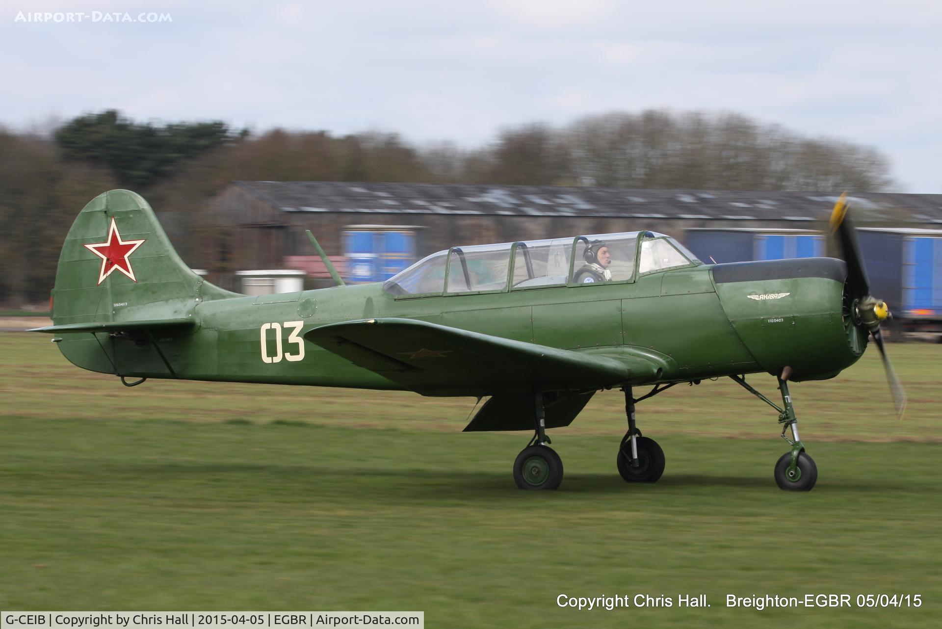 G-CEIB, 1958 Yakovlev Yak-18A C/N 1160403, at the Easter Homebuilt Aircraft Fly-in